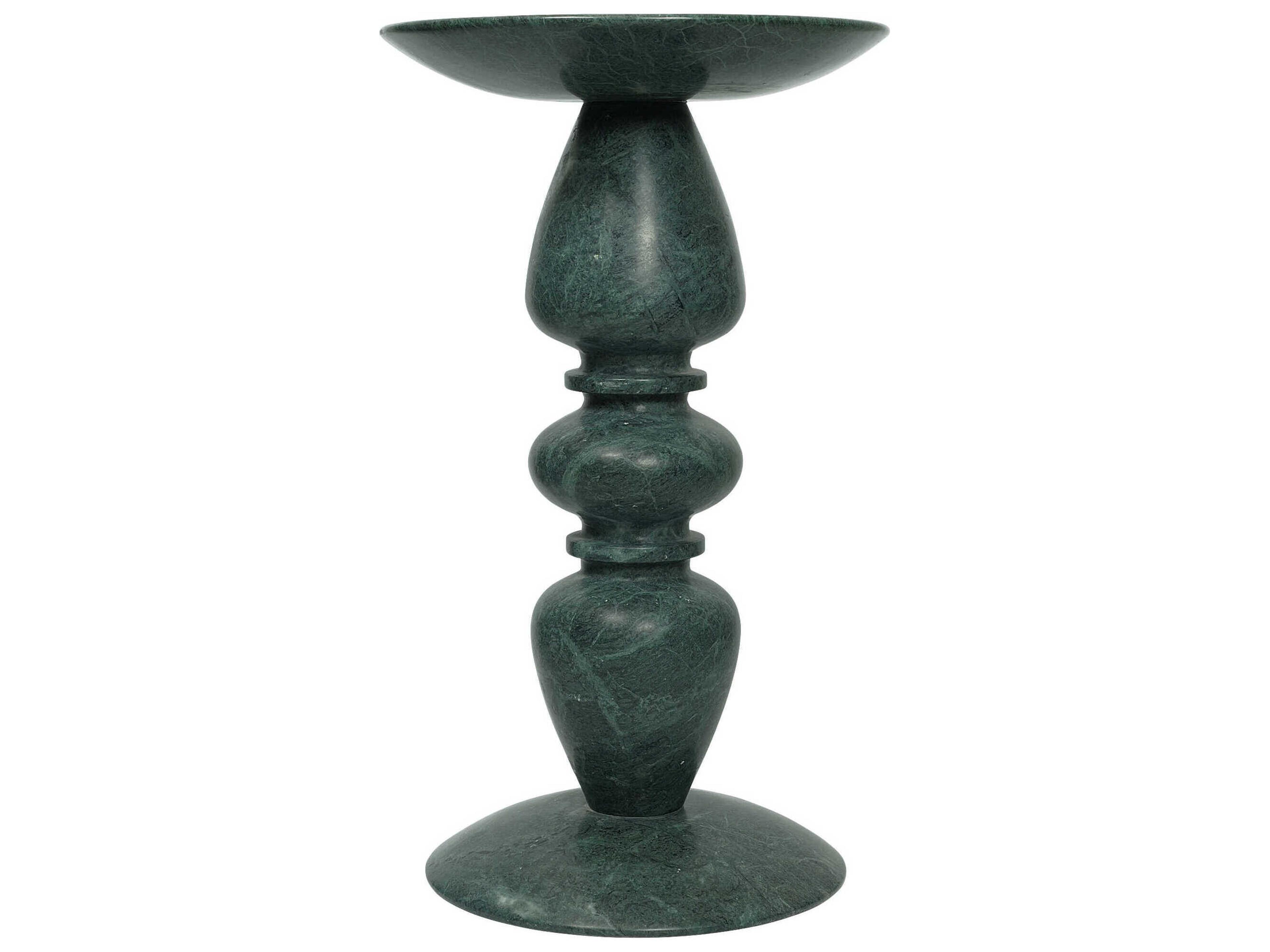 Currey & Company Nubia Round Marble Natural End Table