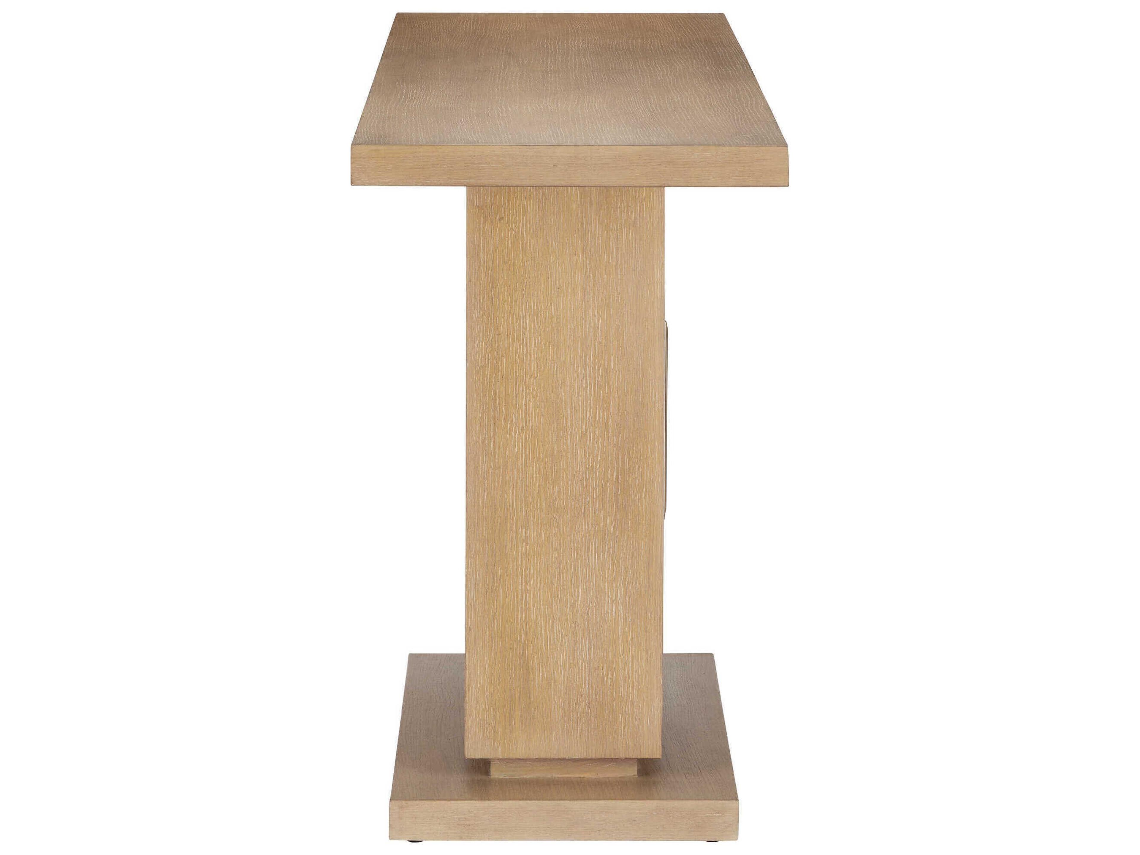 Currey & Company Morombe Rectangular Wood Washed Oak Console Table