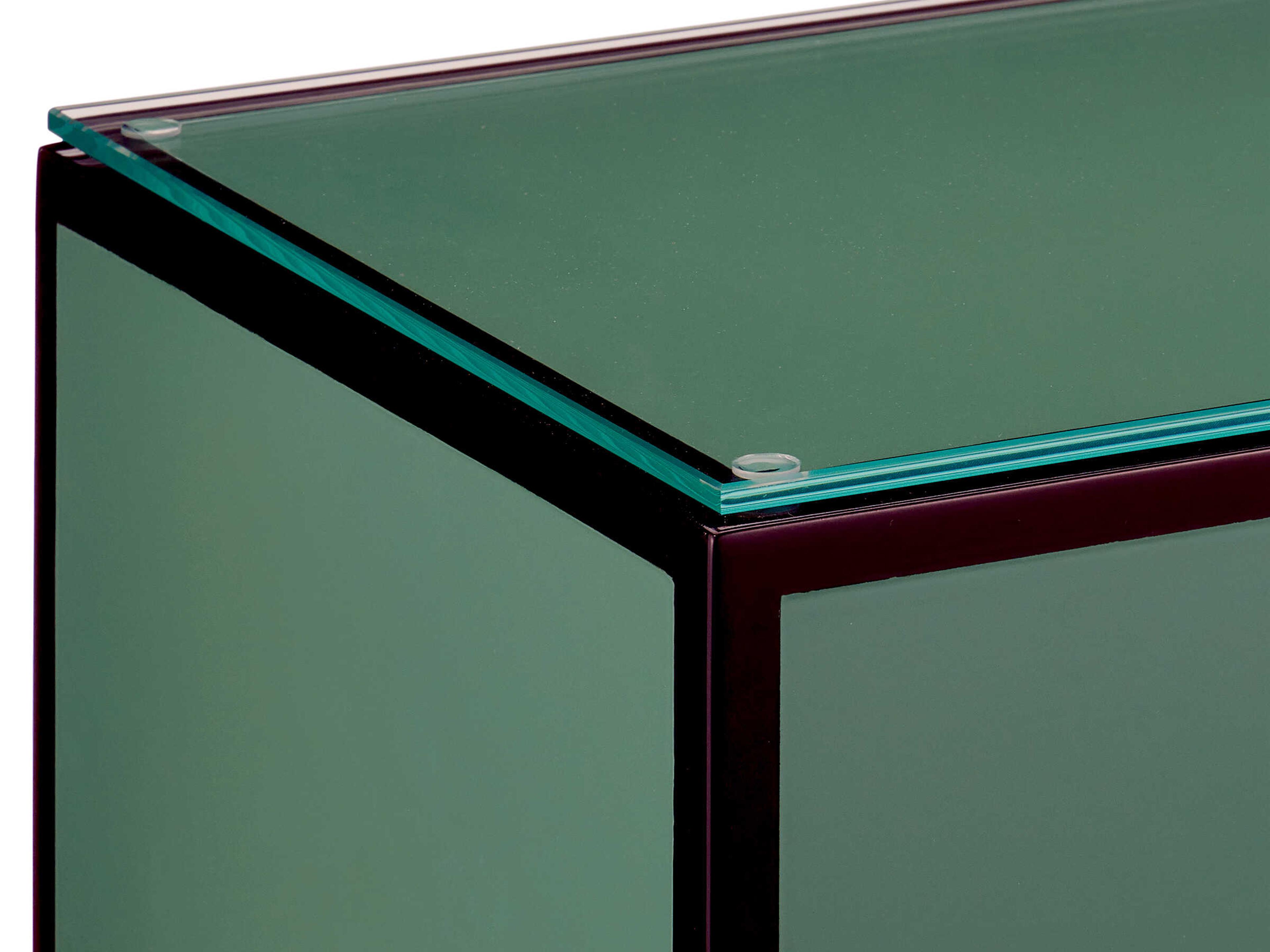 Currey & Company Rectangular Glass Polished Green End Table