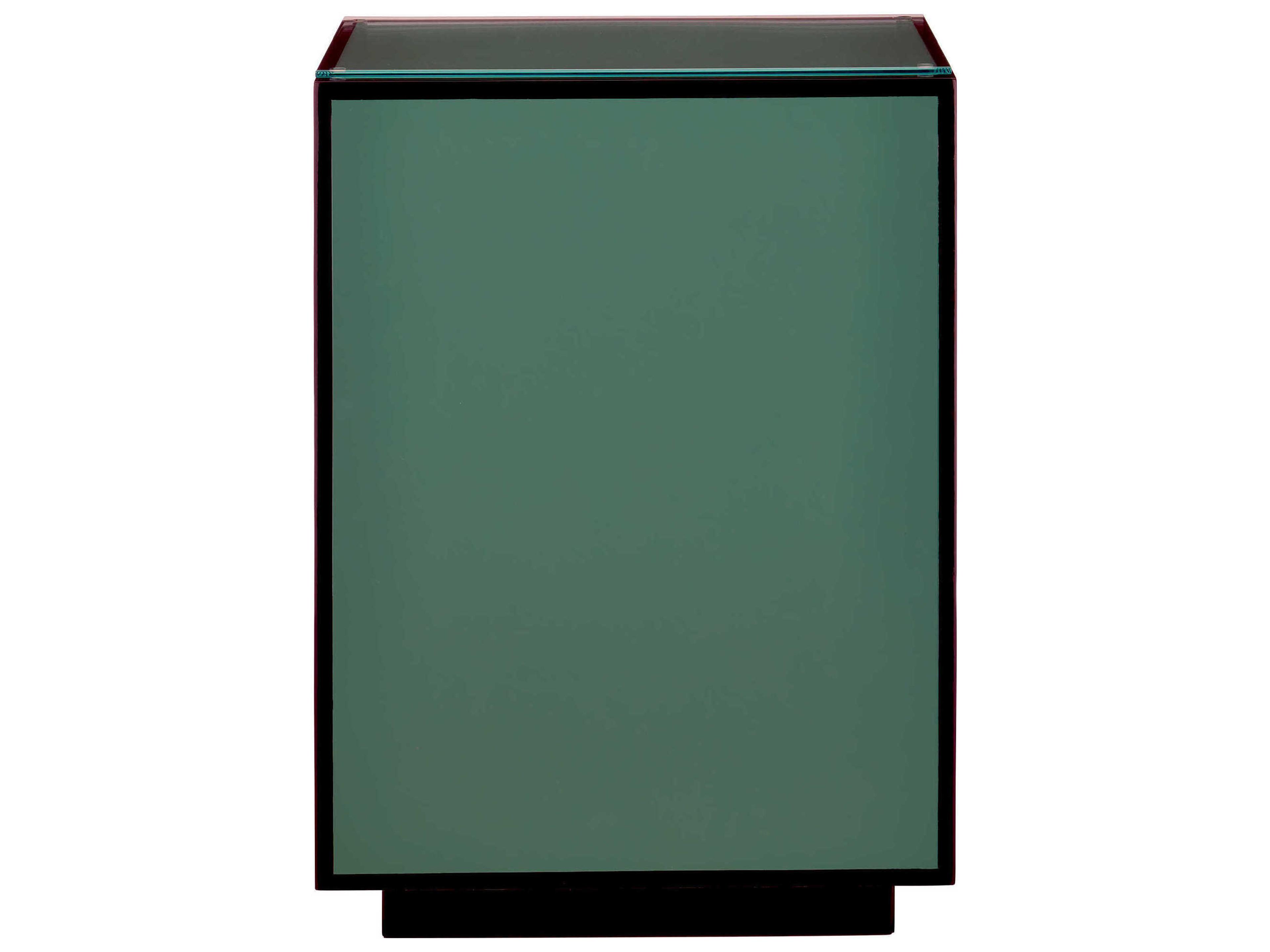 Currey & Company Rectangular Glass Polished Green End Table