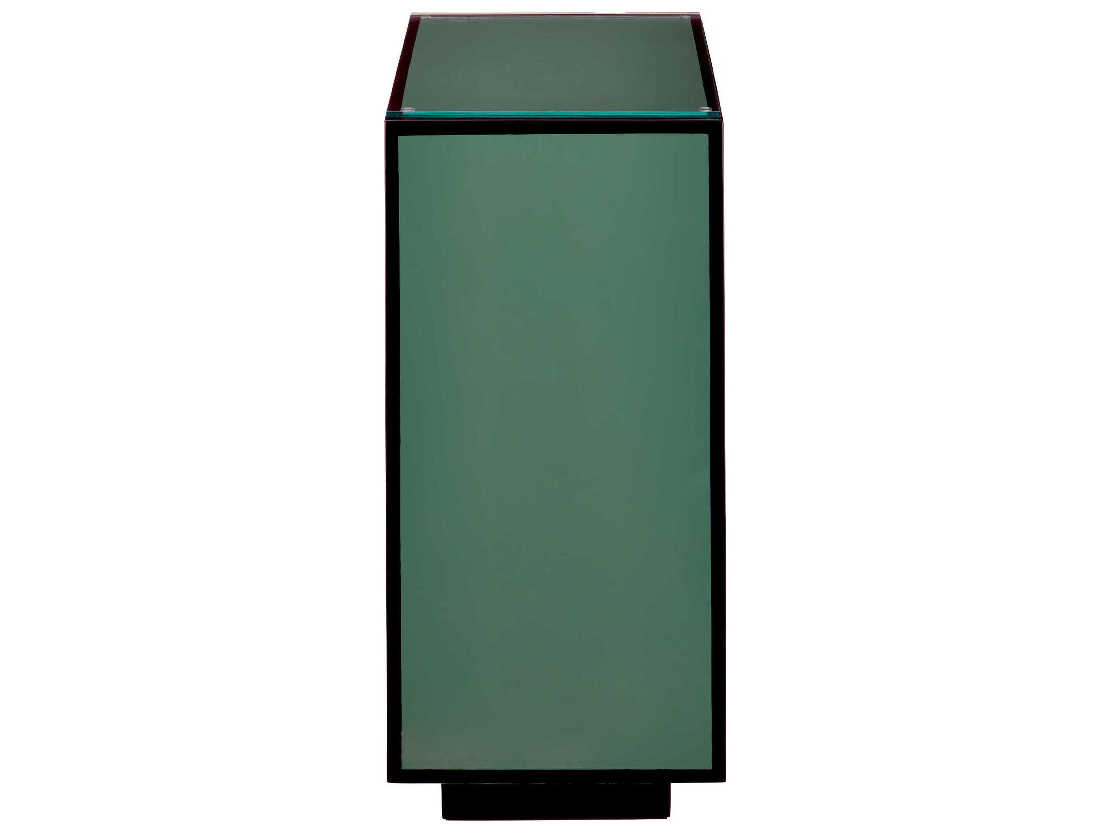 Currey & Company Rectangular Glass Polished Green End Table