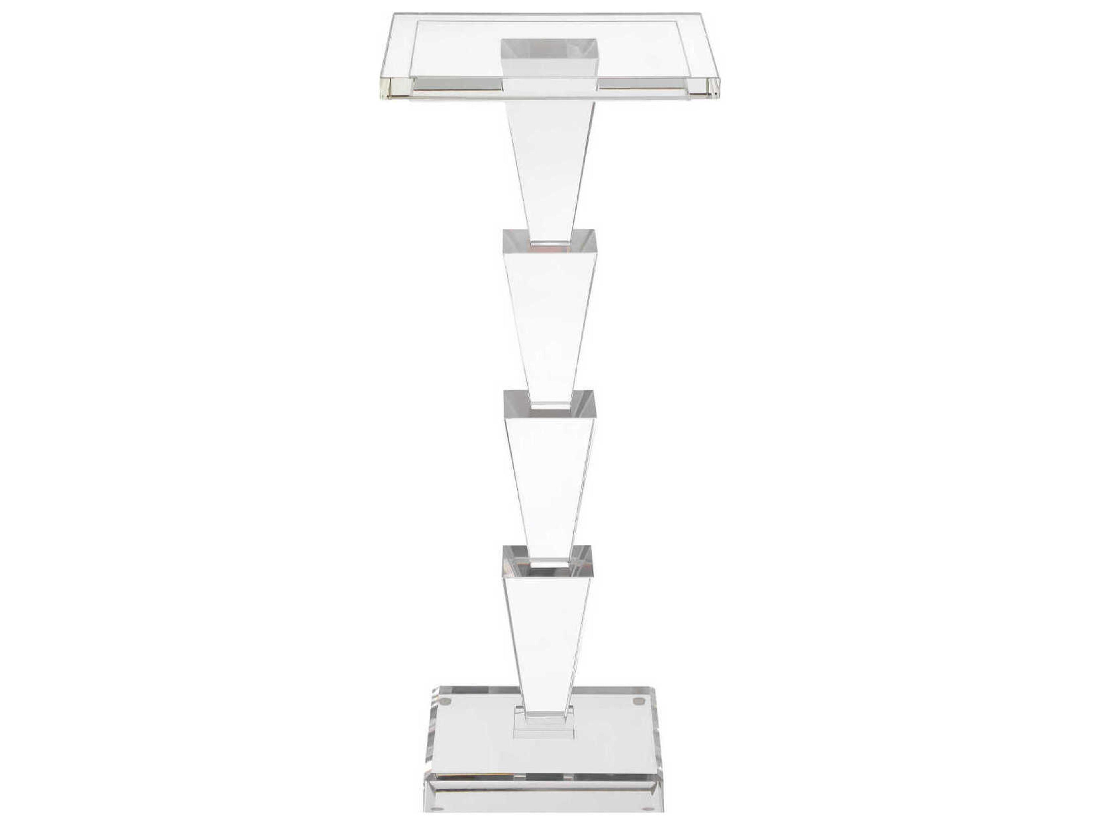 Currey & Company Tiana Square Clear End Table