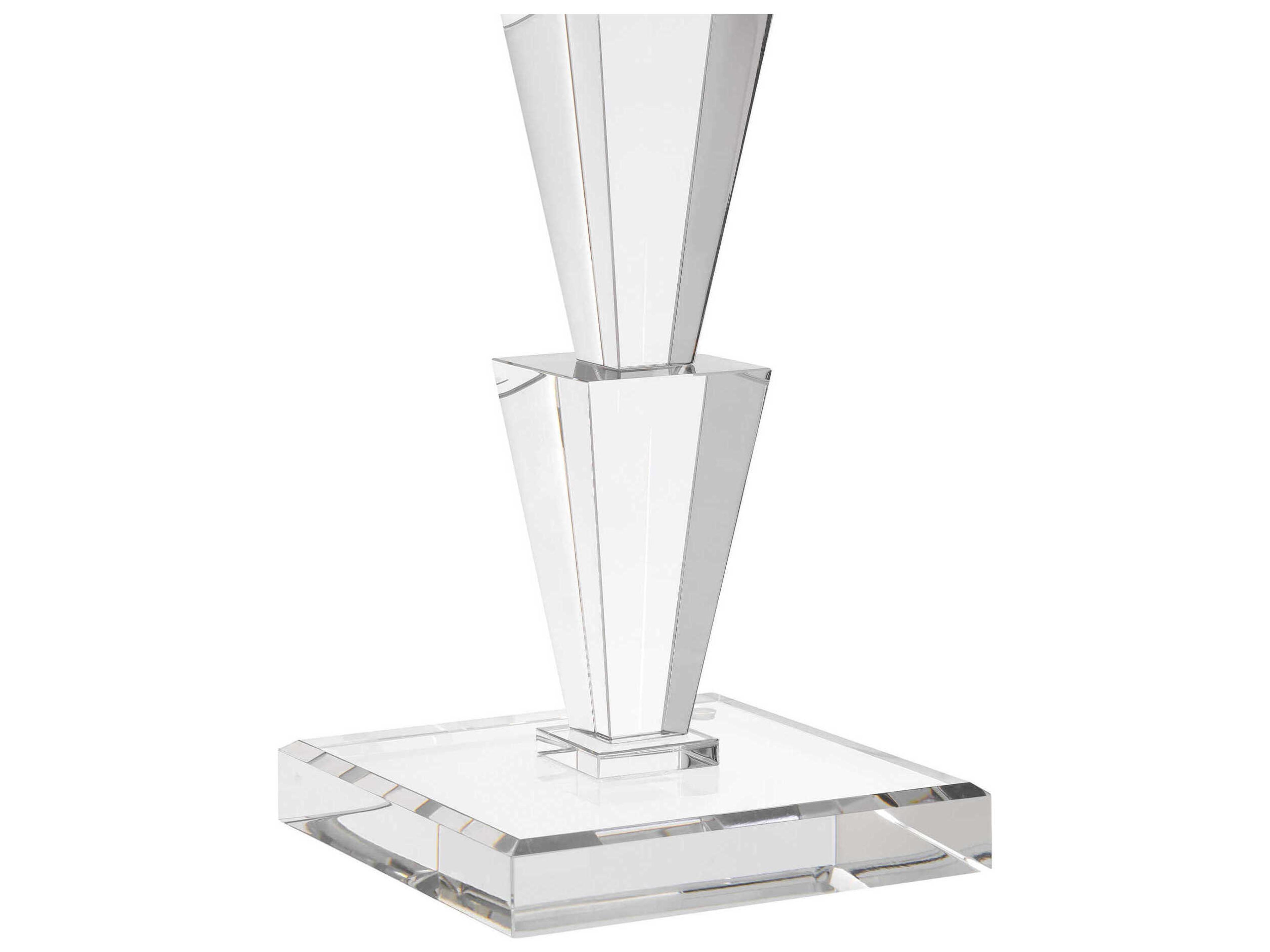 Currey & Company Tiana Square Clear End Table