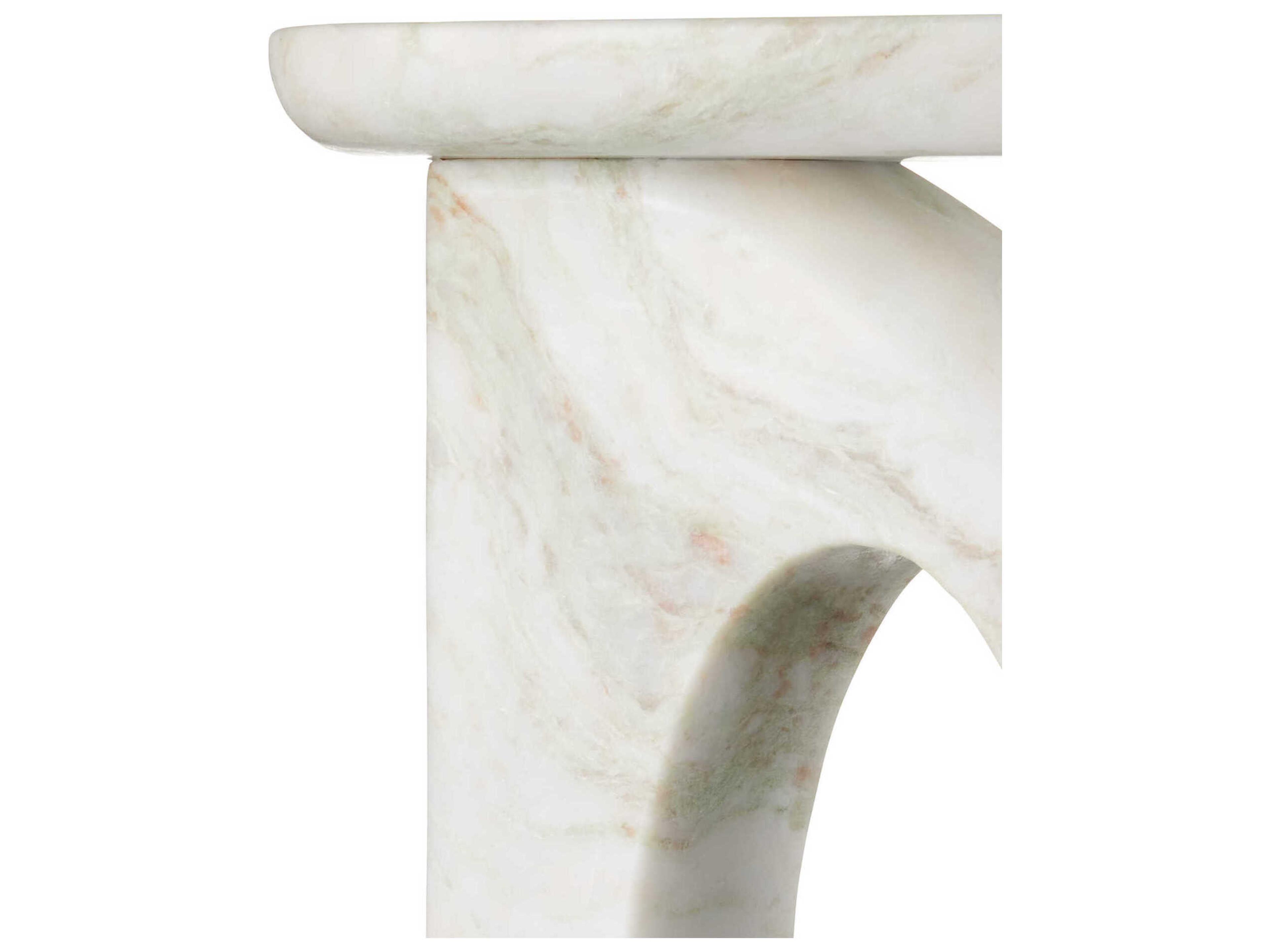 Currey & Company Bilbao Oval Onyx End Table