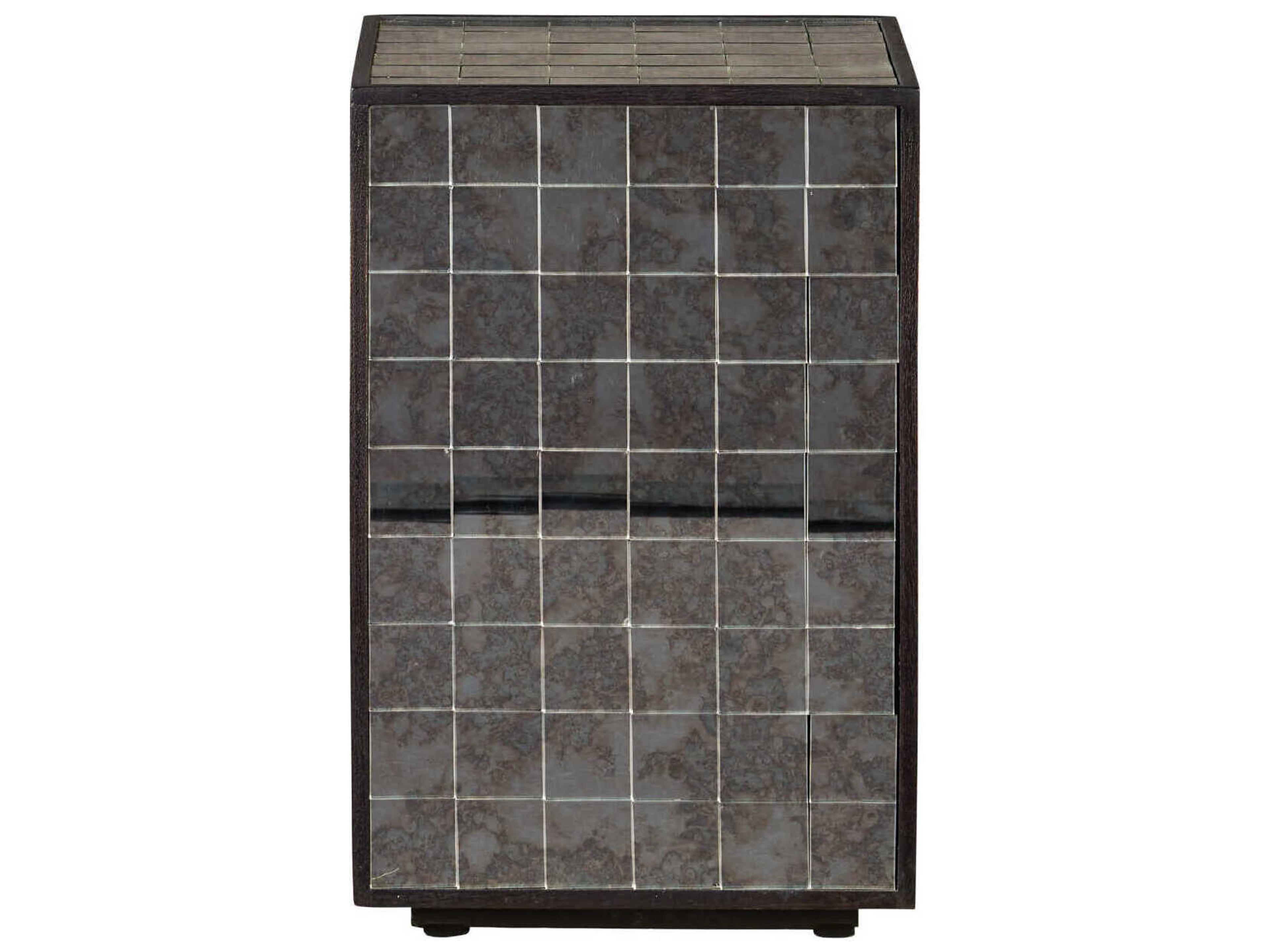 Currey & Company Mosaico Square Glass End Table