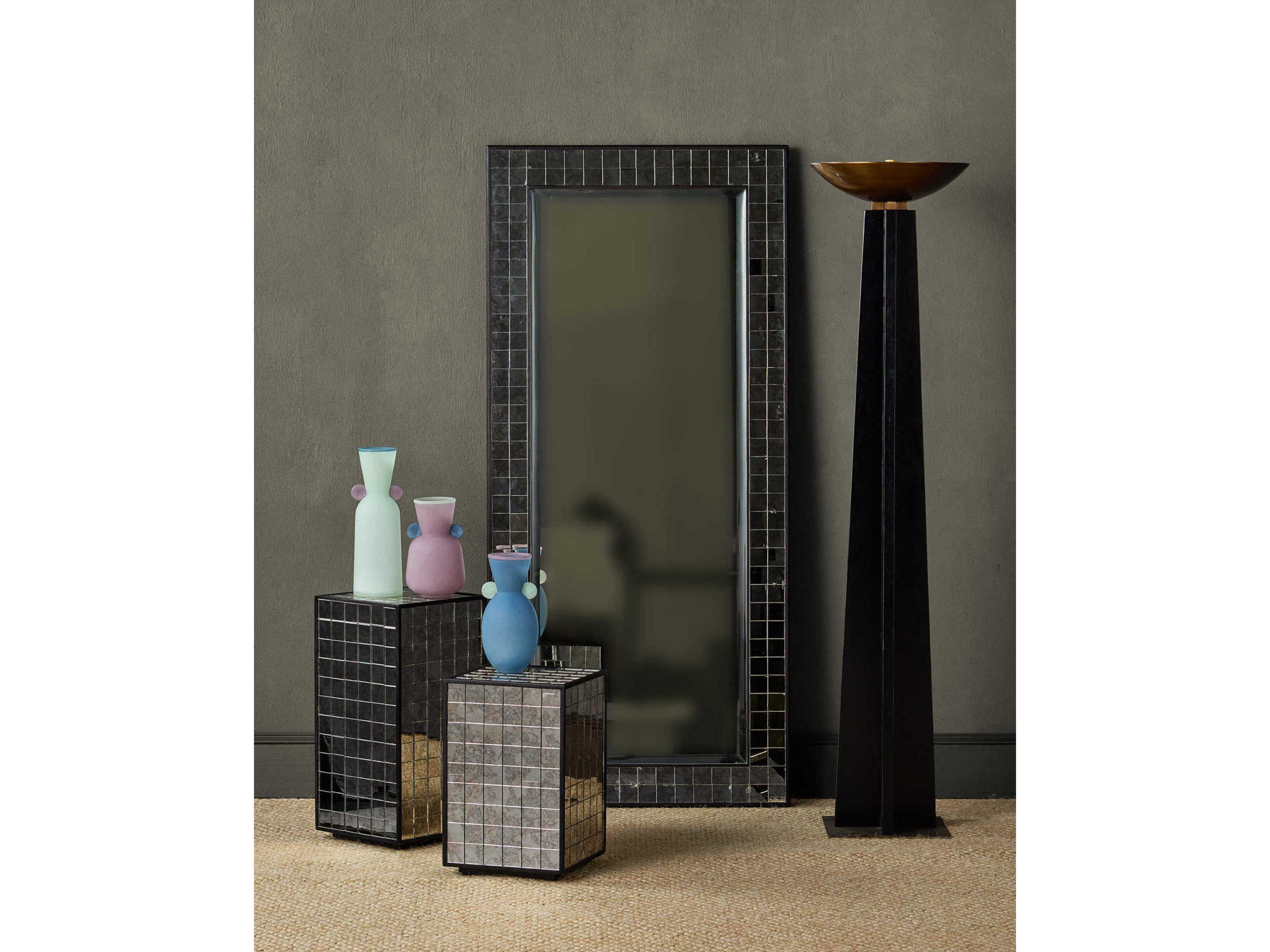 Currey & Company Mosaico Square Glass End Table