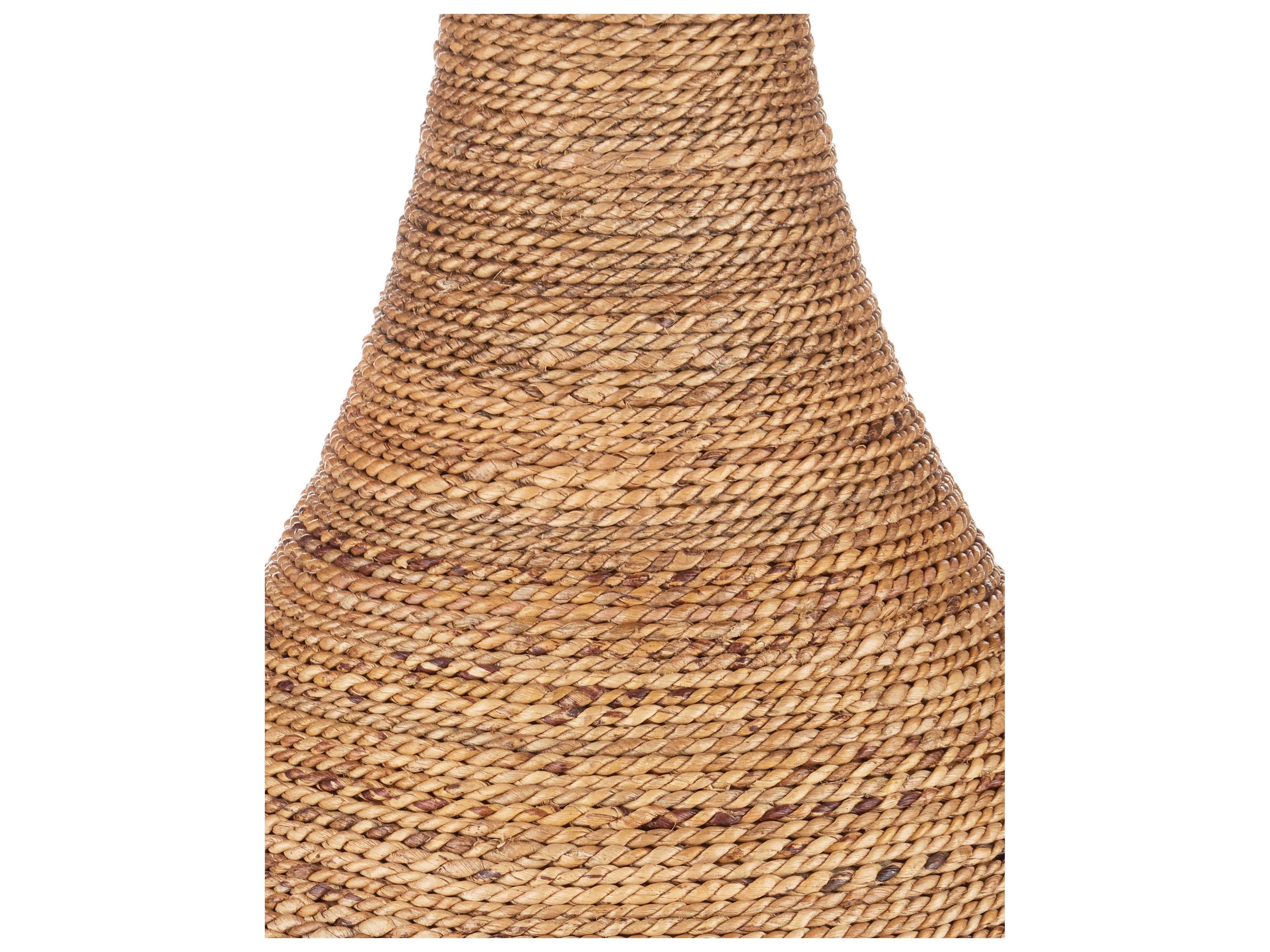 Currey & Company Dominica 70" Ebony Antique Mirror Sideboard Round Glass Natural End Table