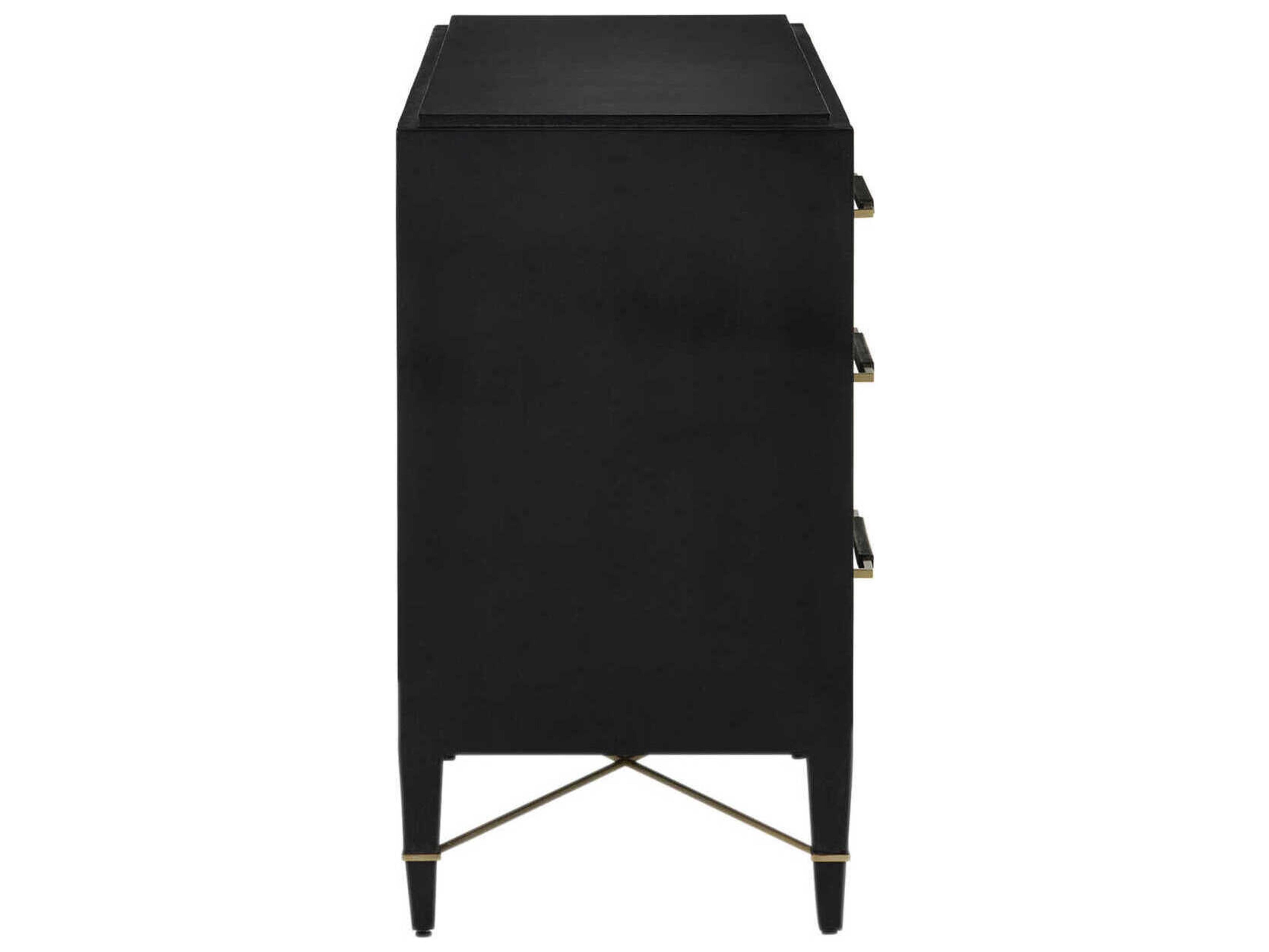 Currey & Company Verona Black 6-Drawers Dresser