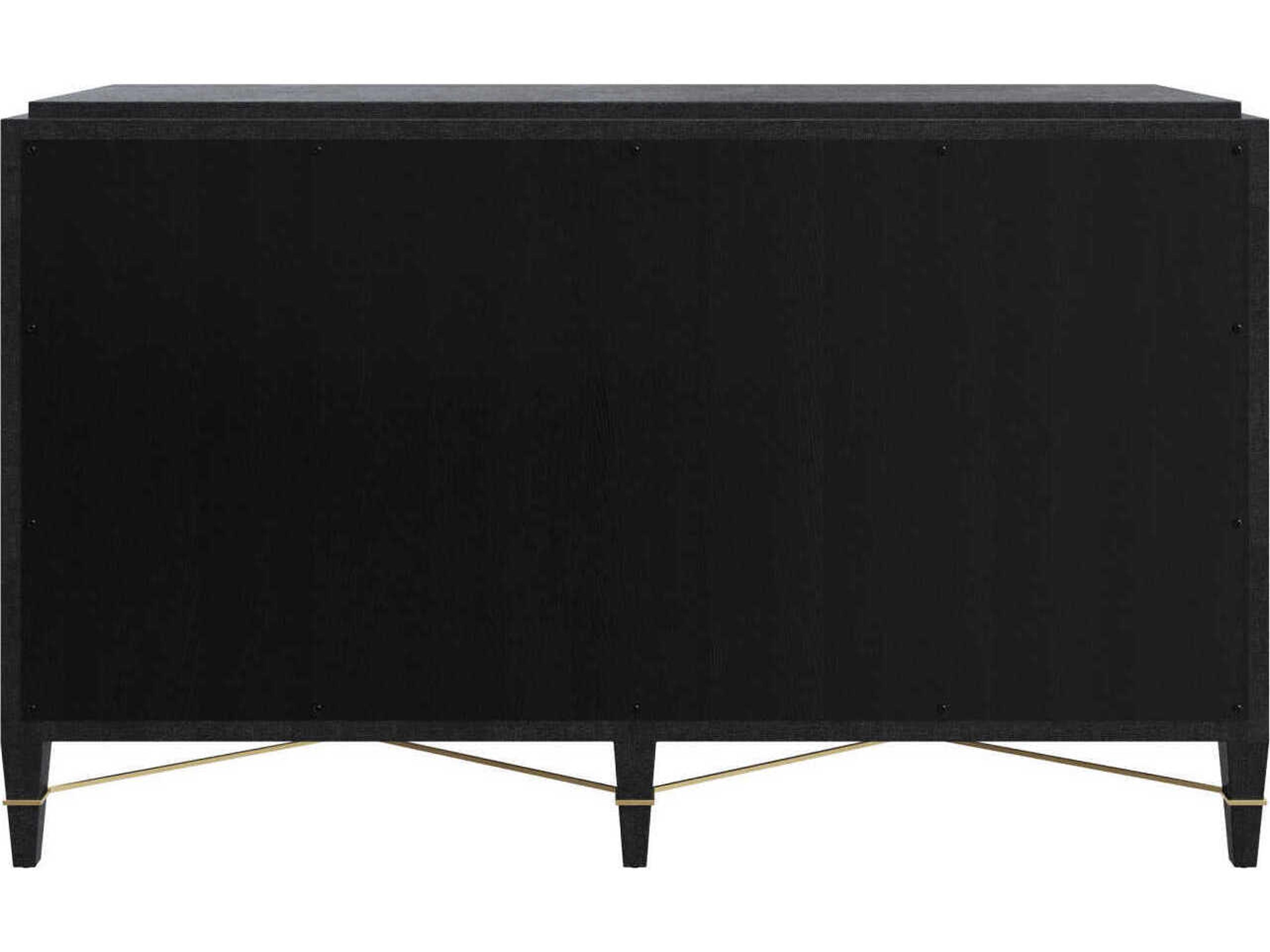 Currey & Company Verona Black 6-Drawers Dresser