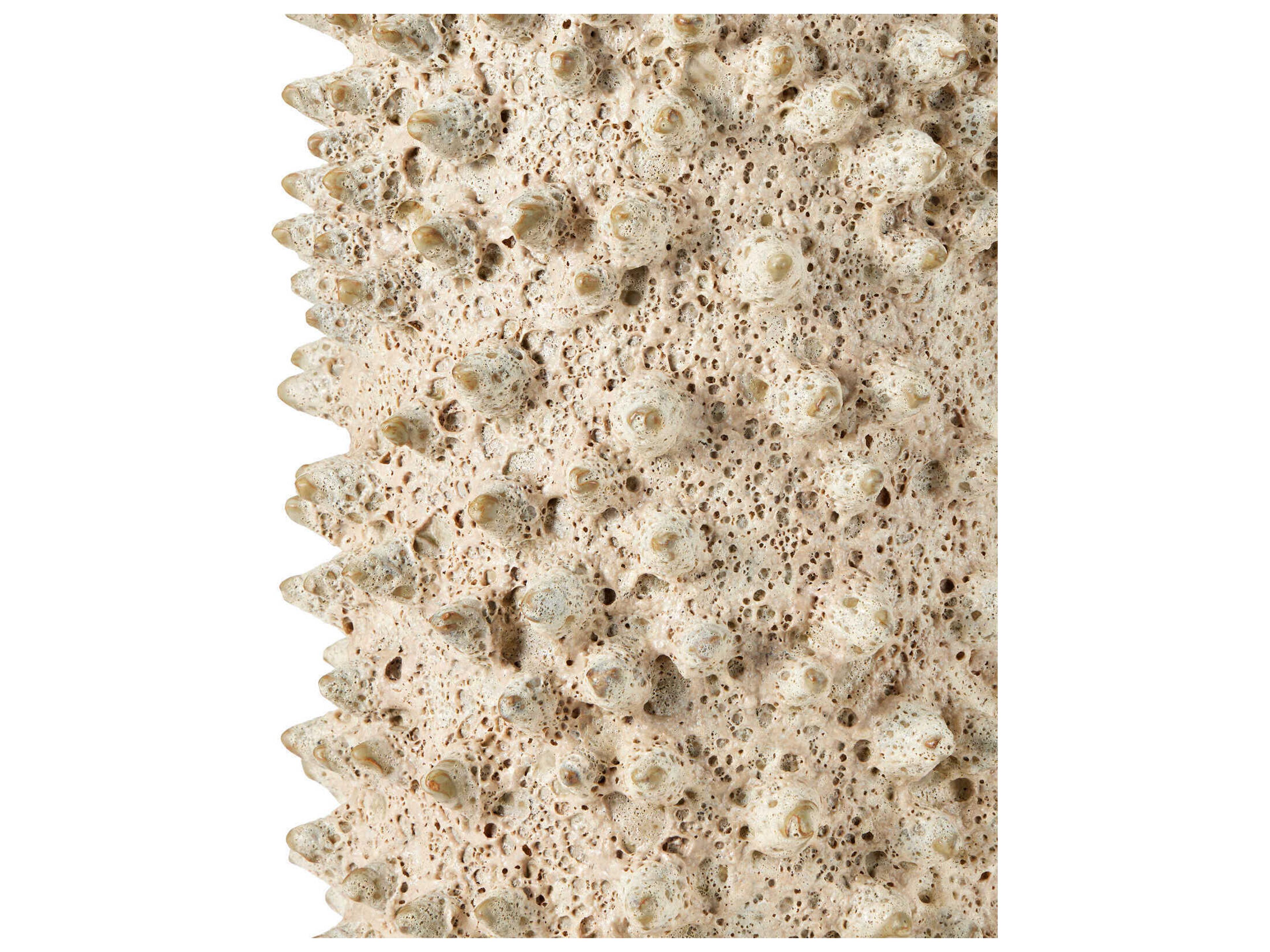 Currey & Company Relic Sand Round Cement End Table