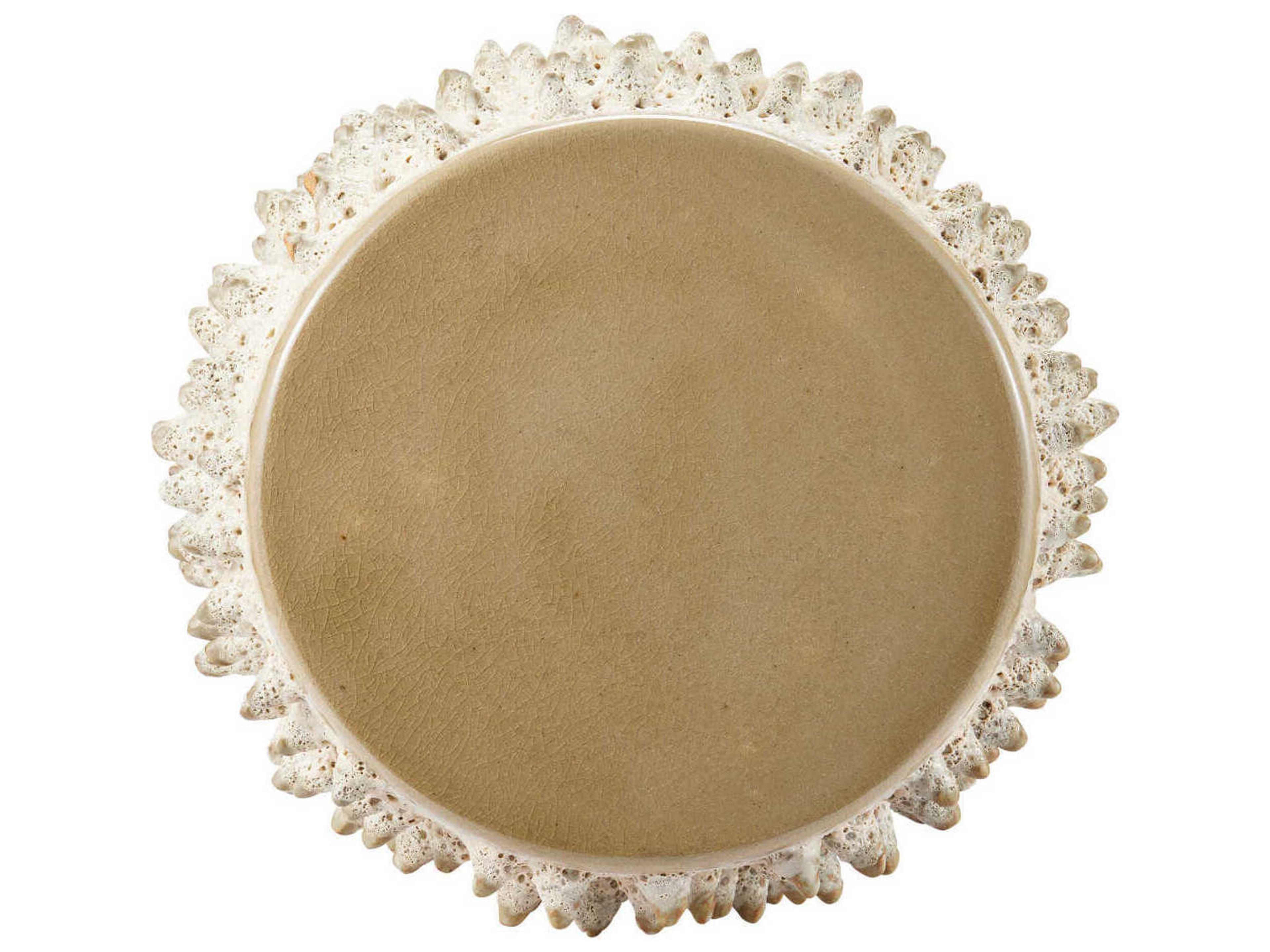 Currey & Company Relic Sand Round Cement End Table