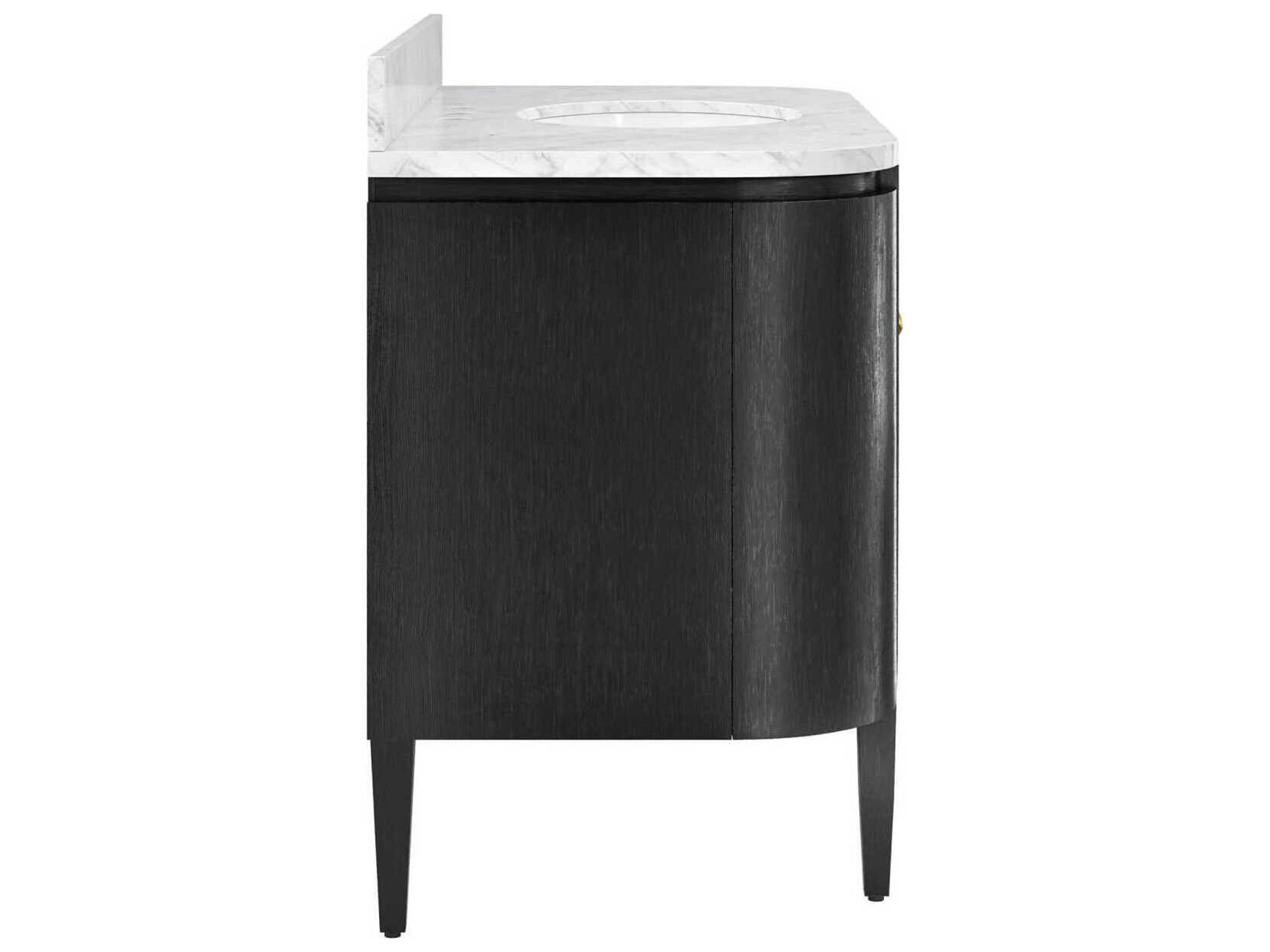 Currey & Company Briallen 48" Satin Black Vanity