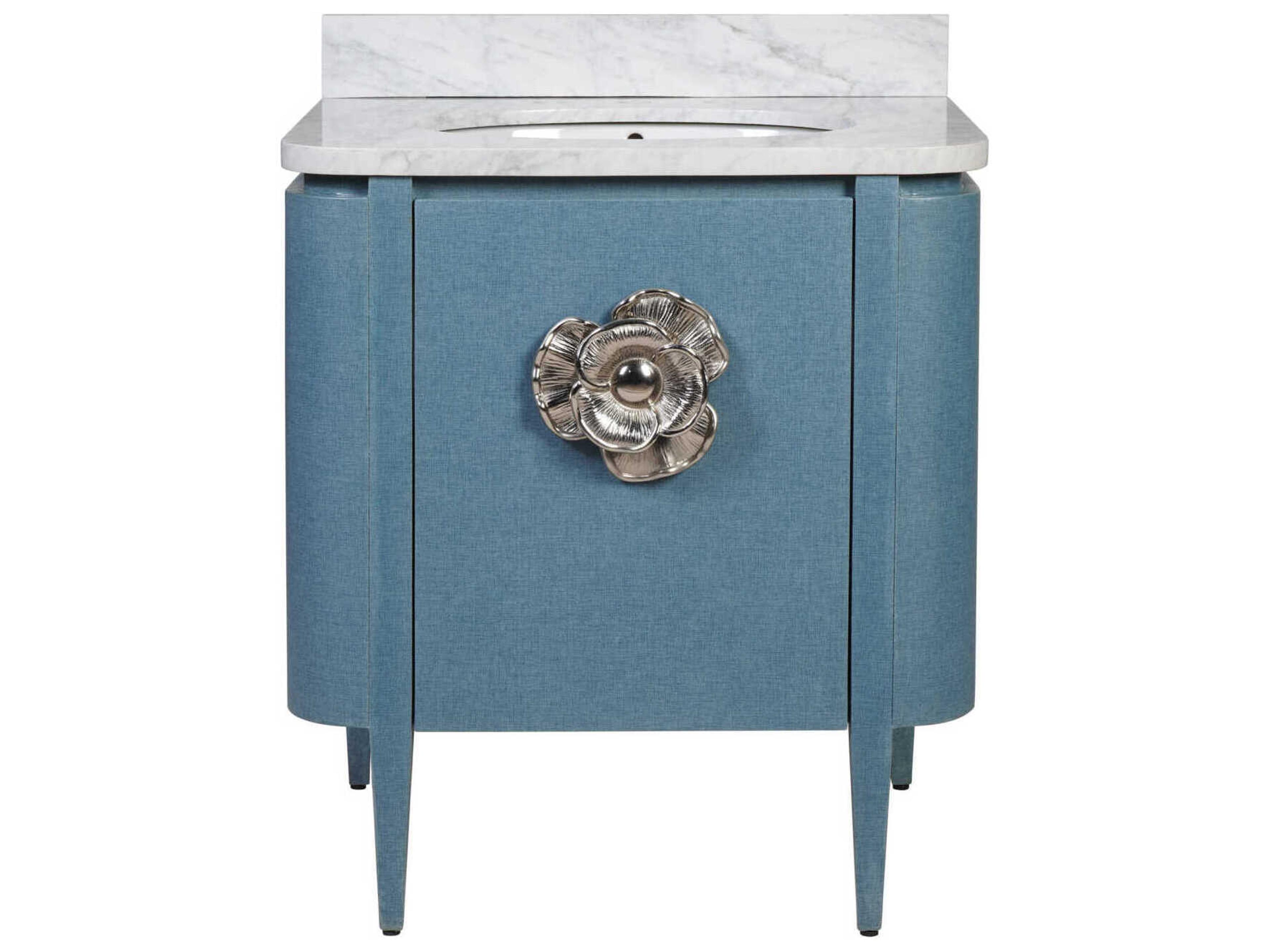 Currey & Company Briallen 30" Textured Blue Vanity