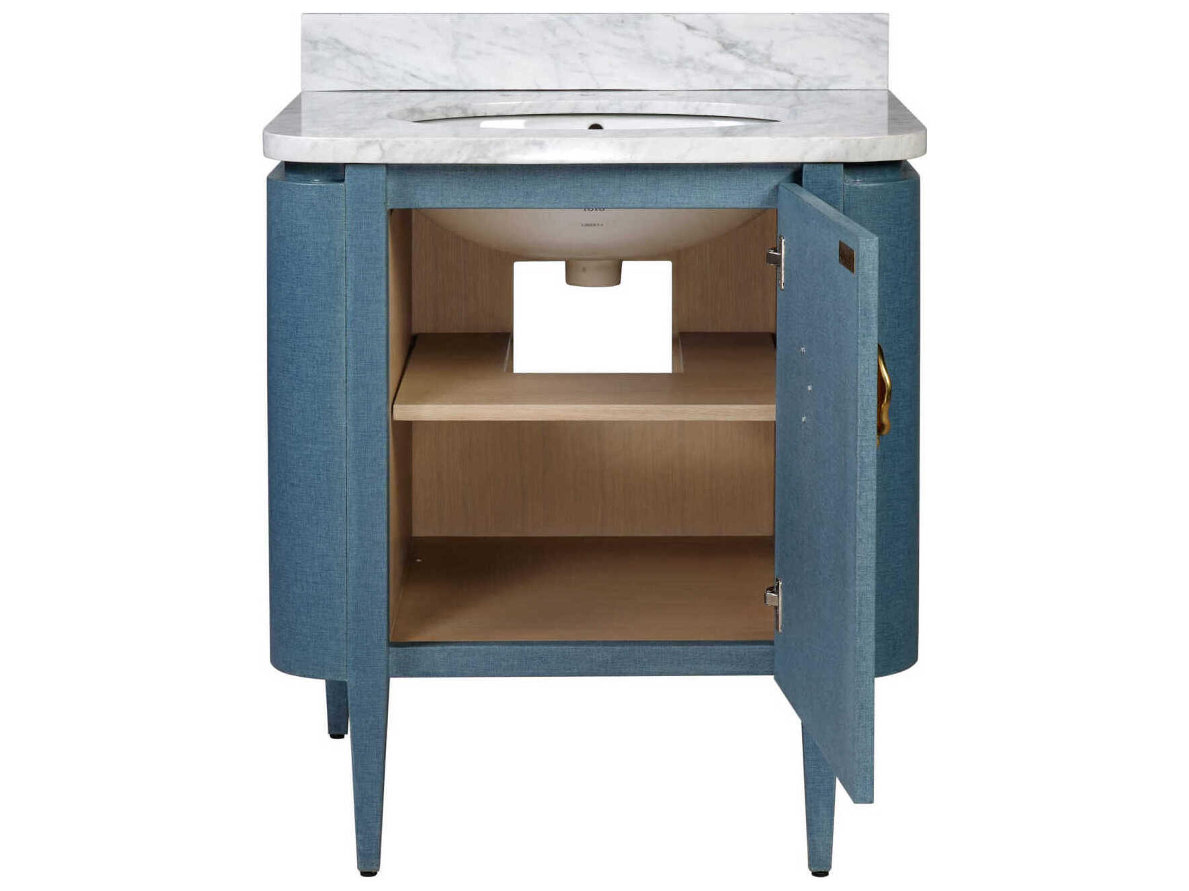 Currey & Company Briallen 30" Textured Blue Vanity