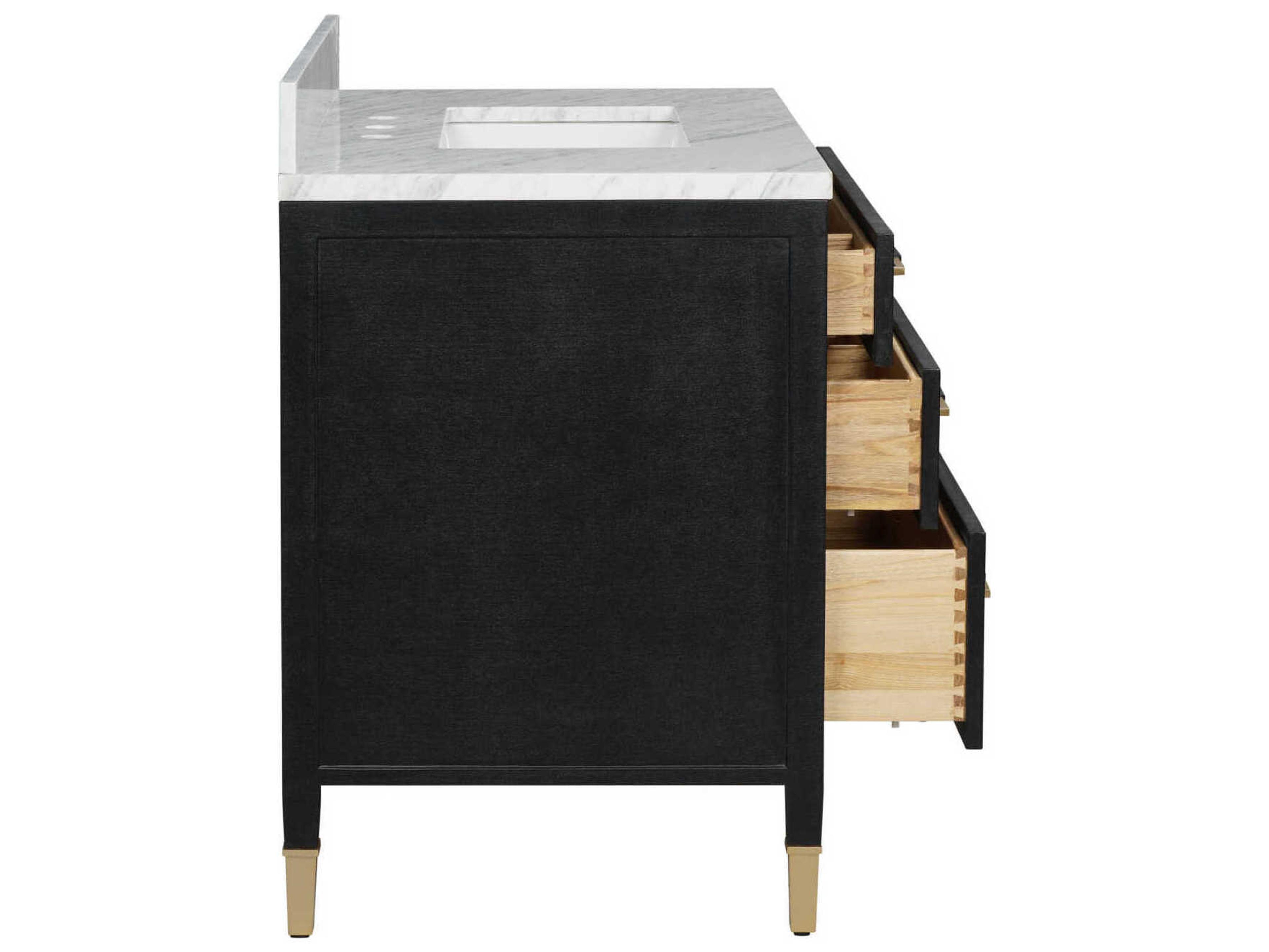 Currey & Company Verona 36" Textured Black Vanity