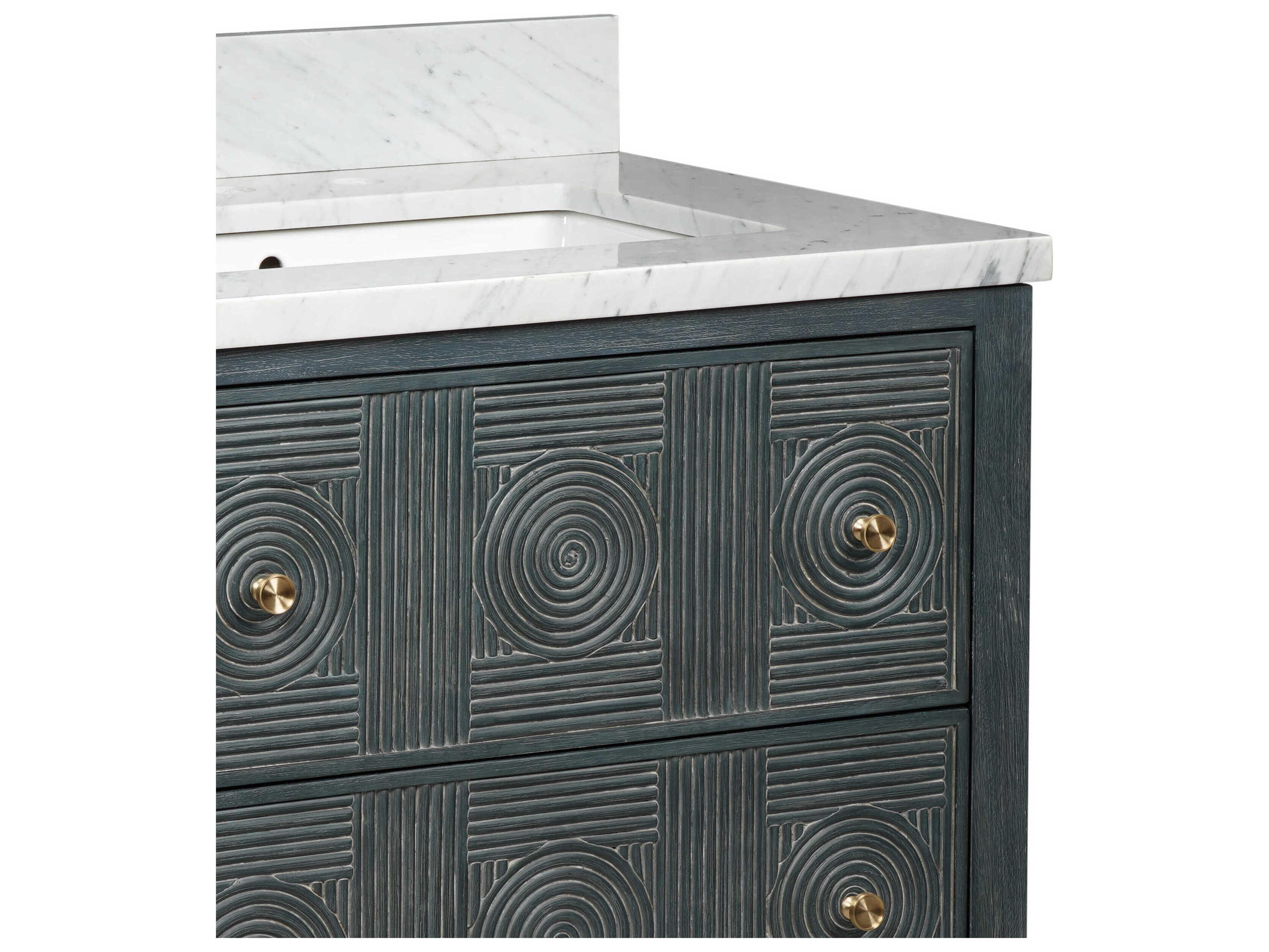 Currey & Company Santos 28" Textured Navy Vanity