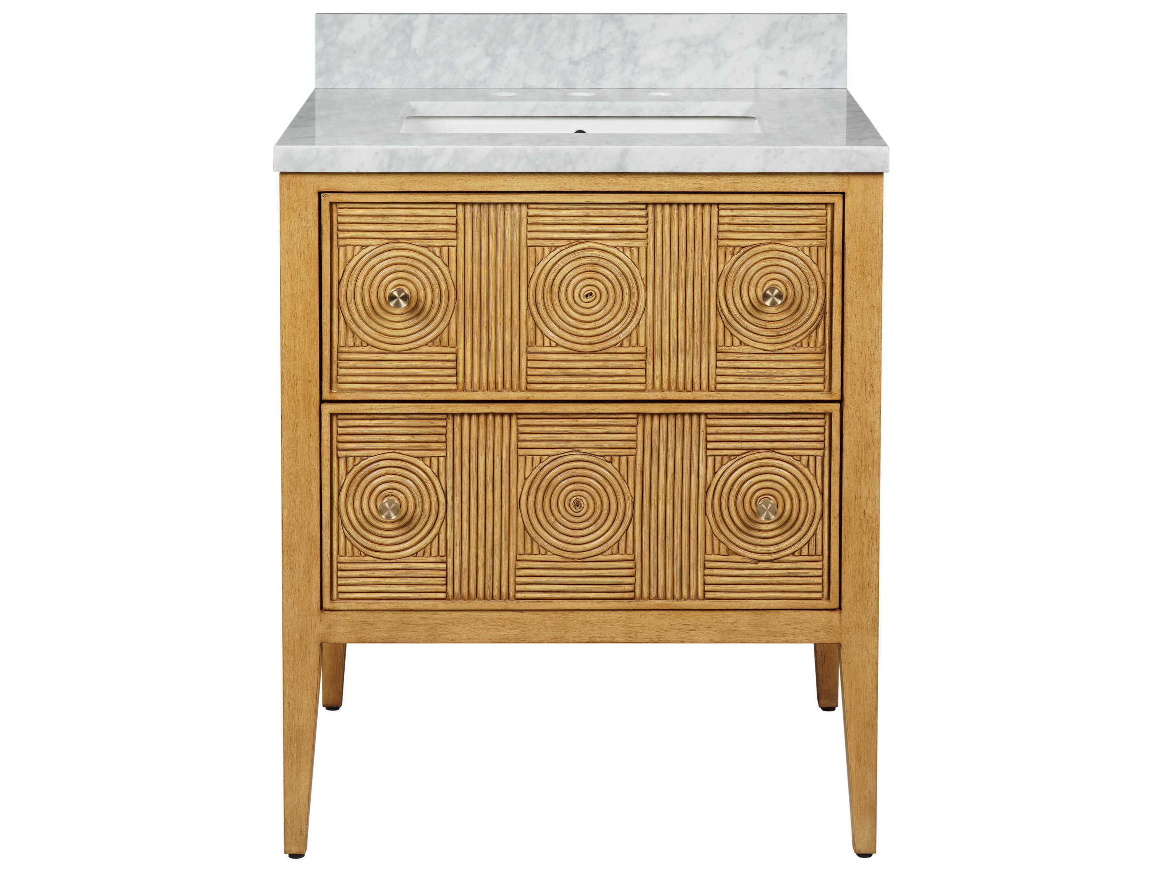 Currey & Company Santos 28" Textured Beige Vanity