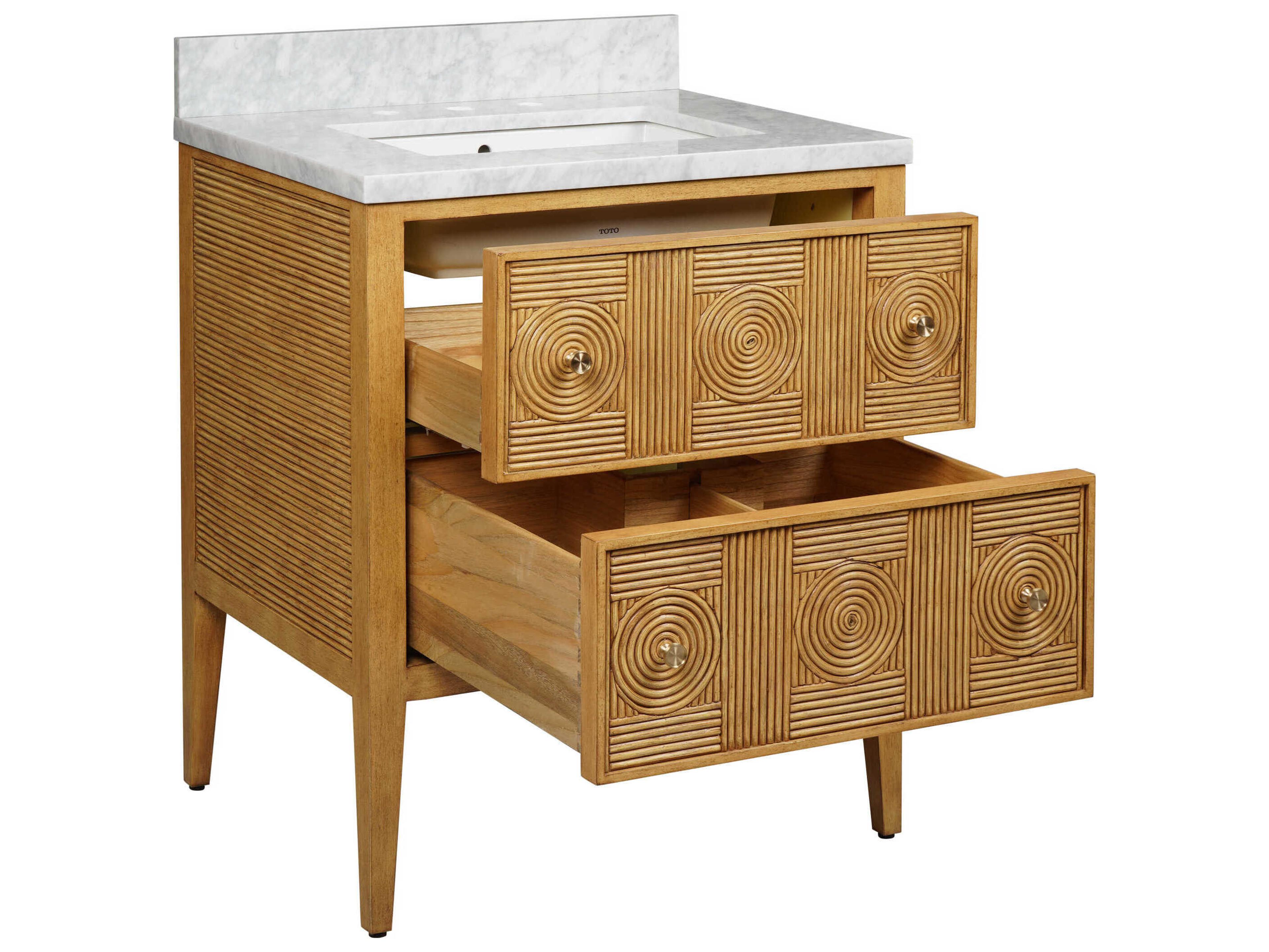 Currey & Company Santos 28" Textured Beige Vanity