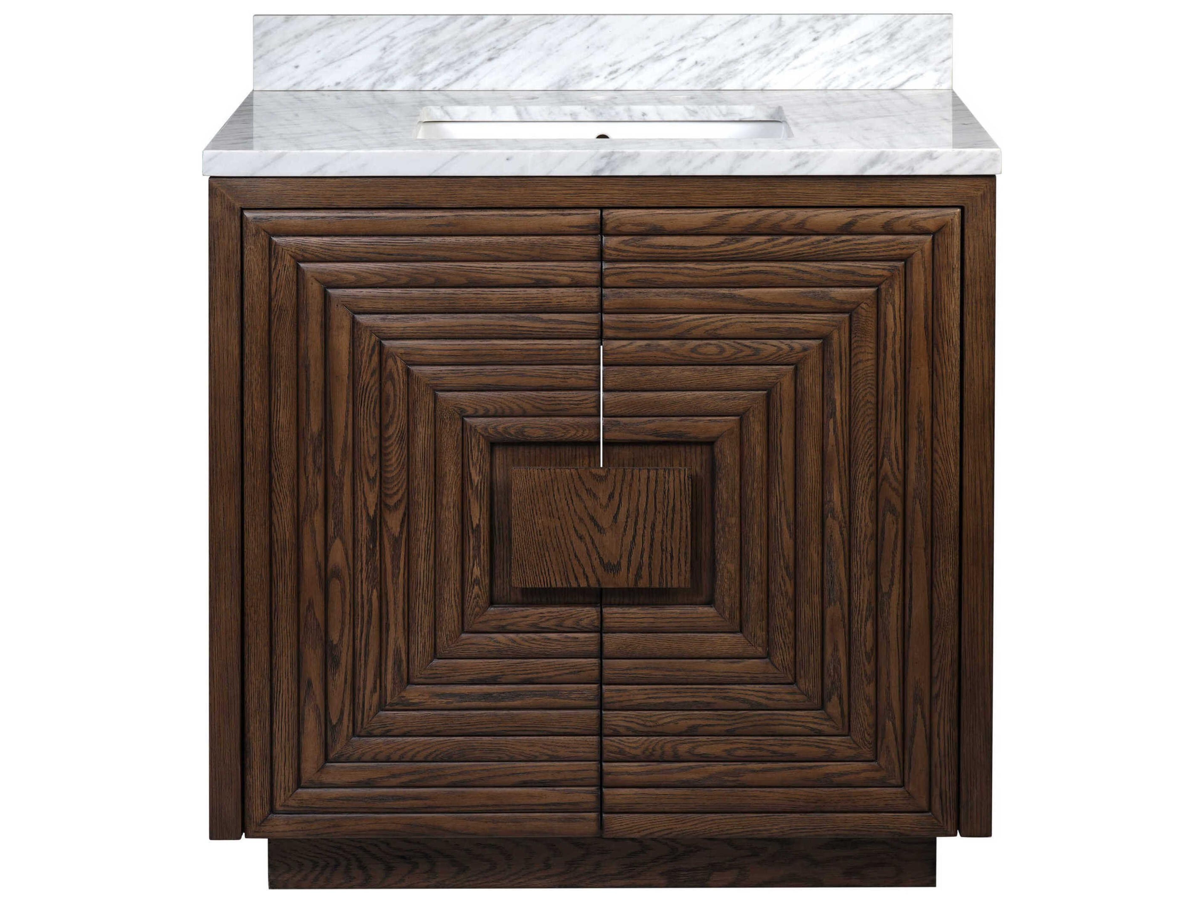 Currey & Company Morombe 36" Cocoa Marble Vanity