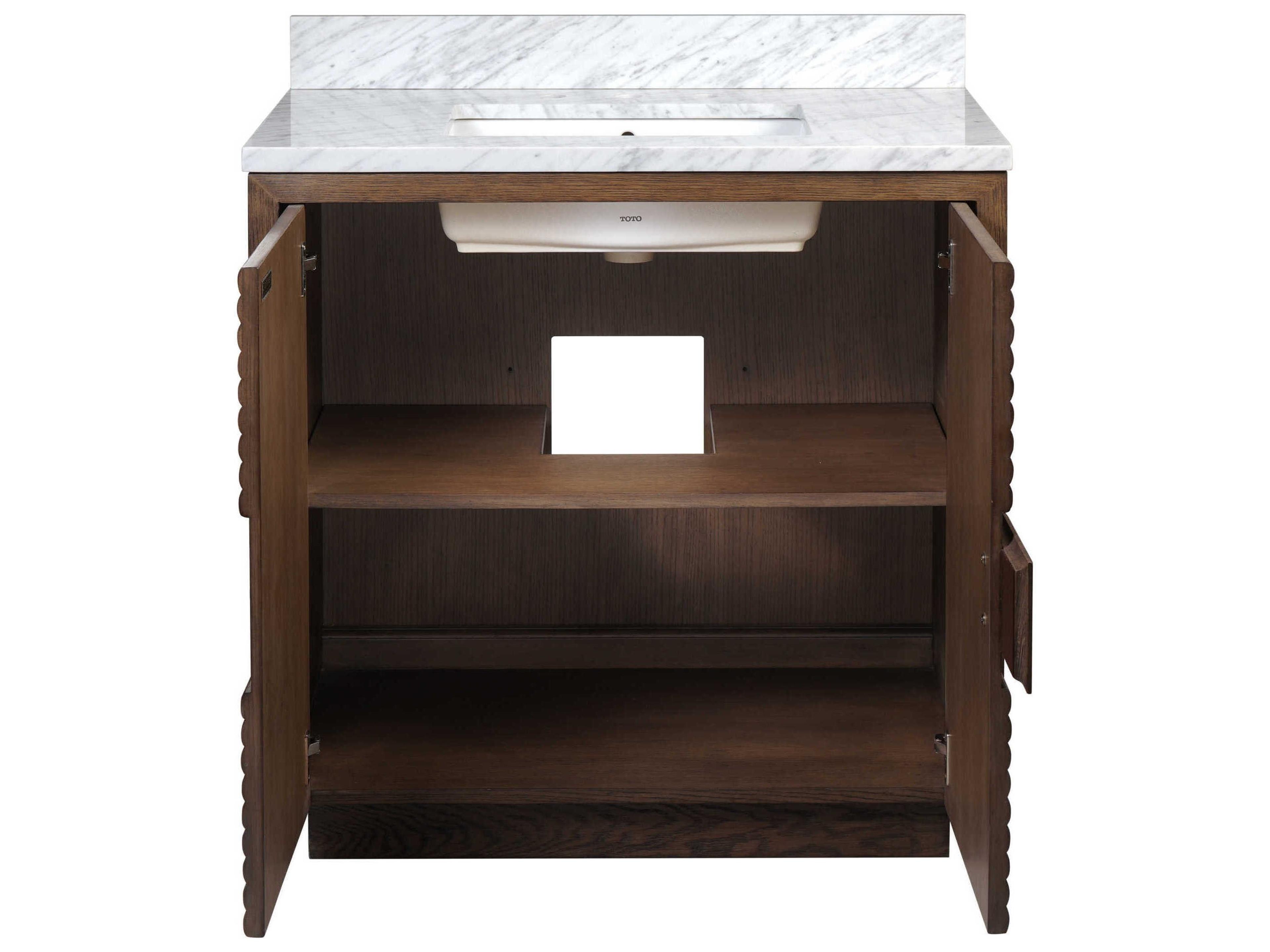 Currey & Company Morombe 36" Cocoa Marble Vanity