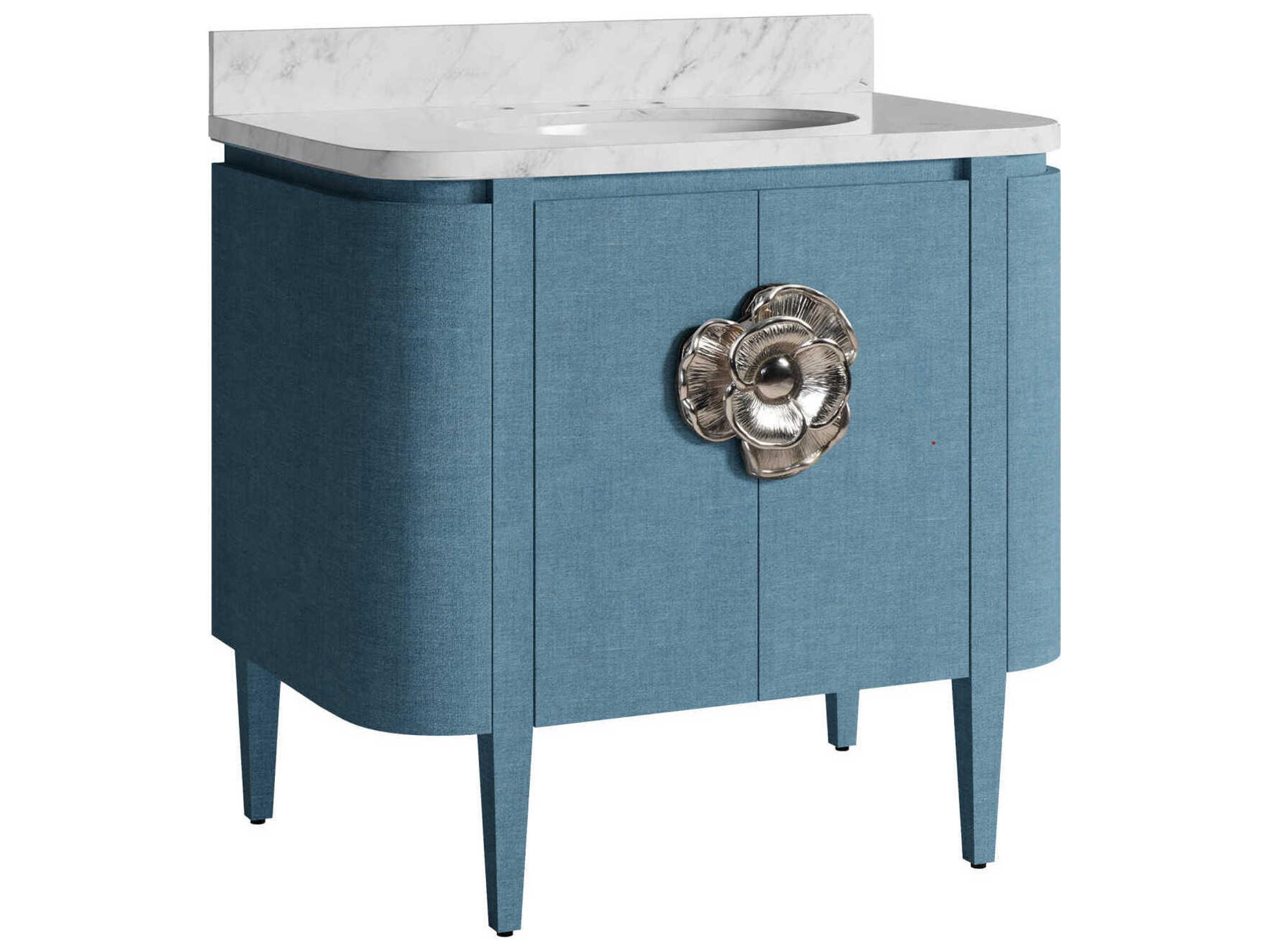 Currey & Company Briallen 36" Blue Vanity