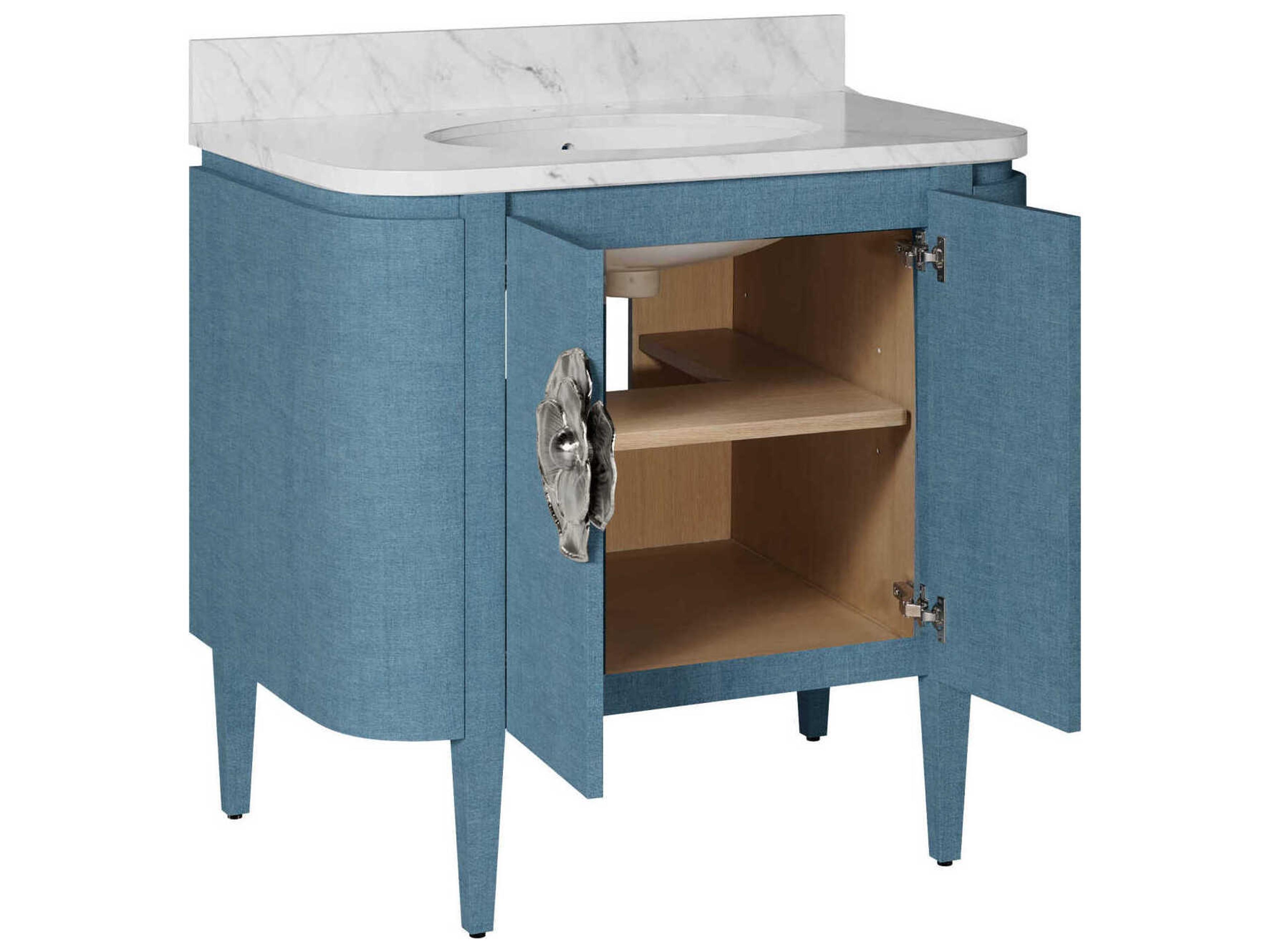 Currey & Company Briallen 36" Blue Vanity