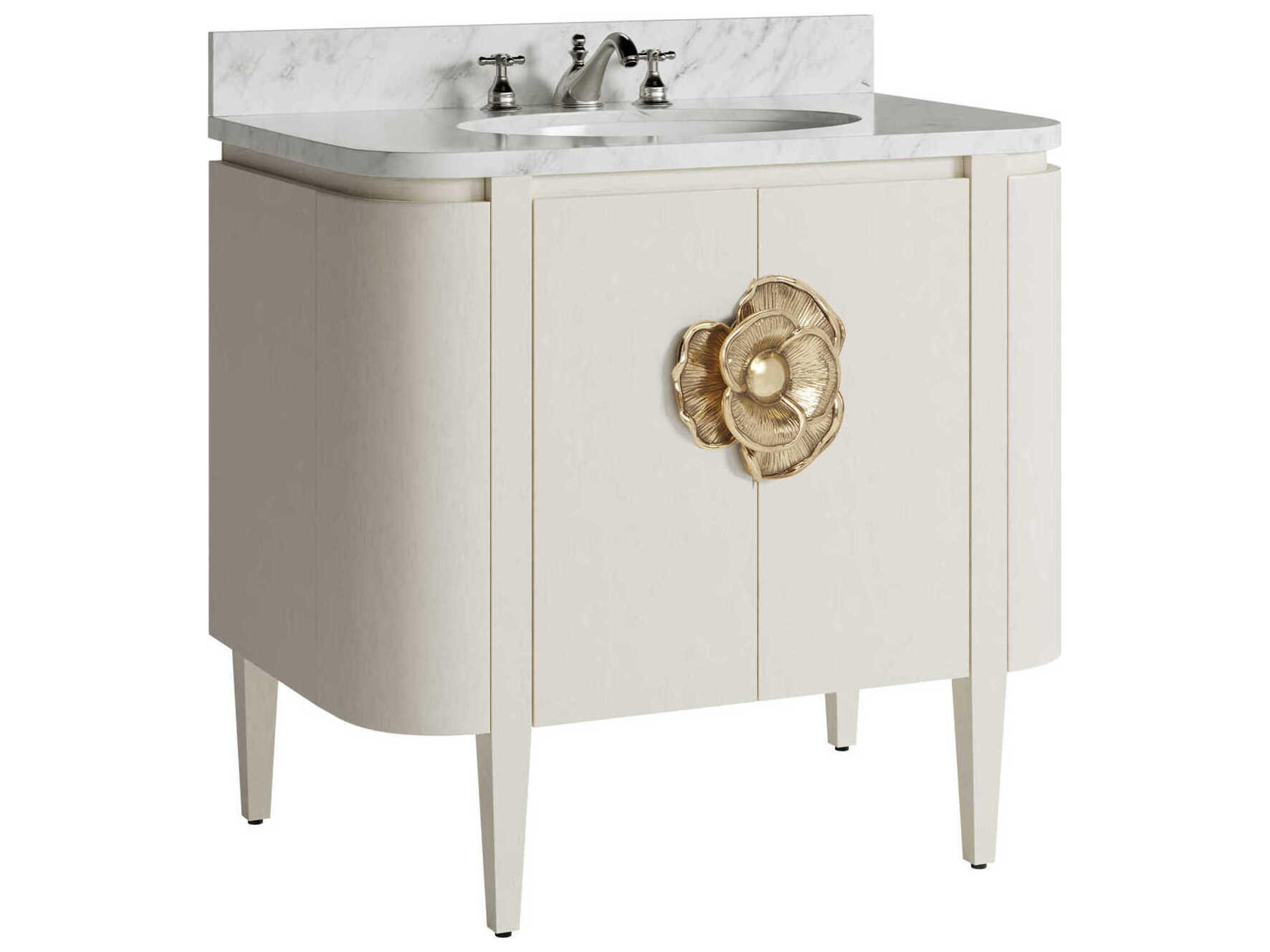 Currey & Company Briallen 36" White Vanity