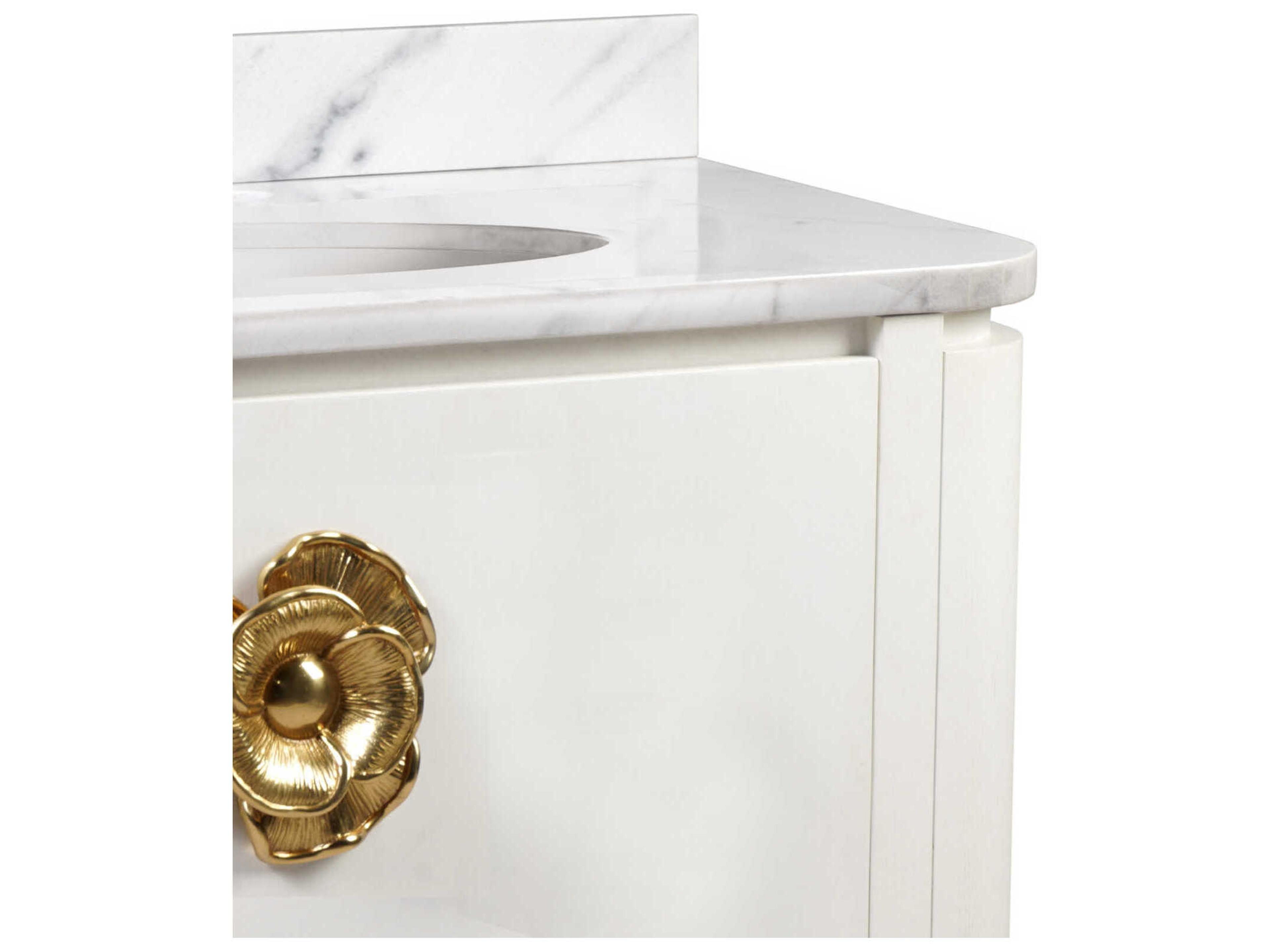 Currey & Company Briallen 36" White Vanity