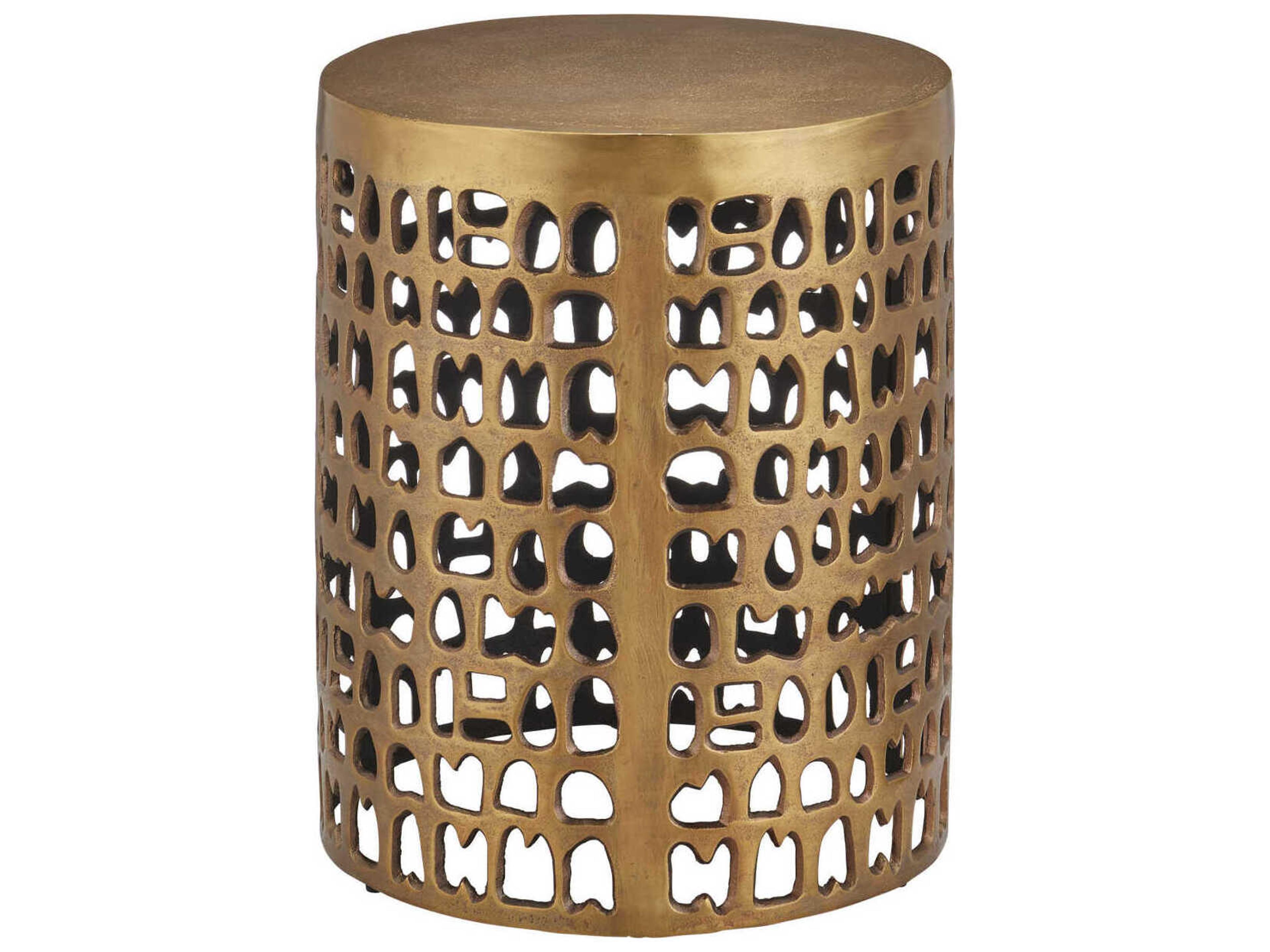 Currey & Company Alvar Round Metal End Table