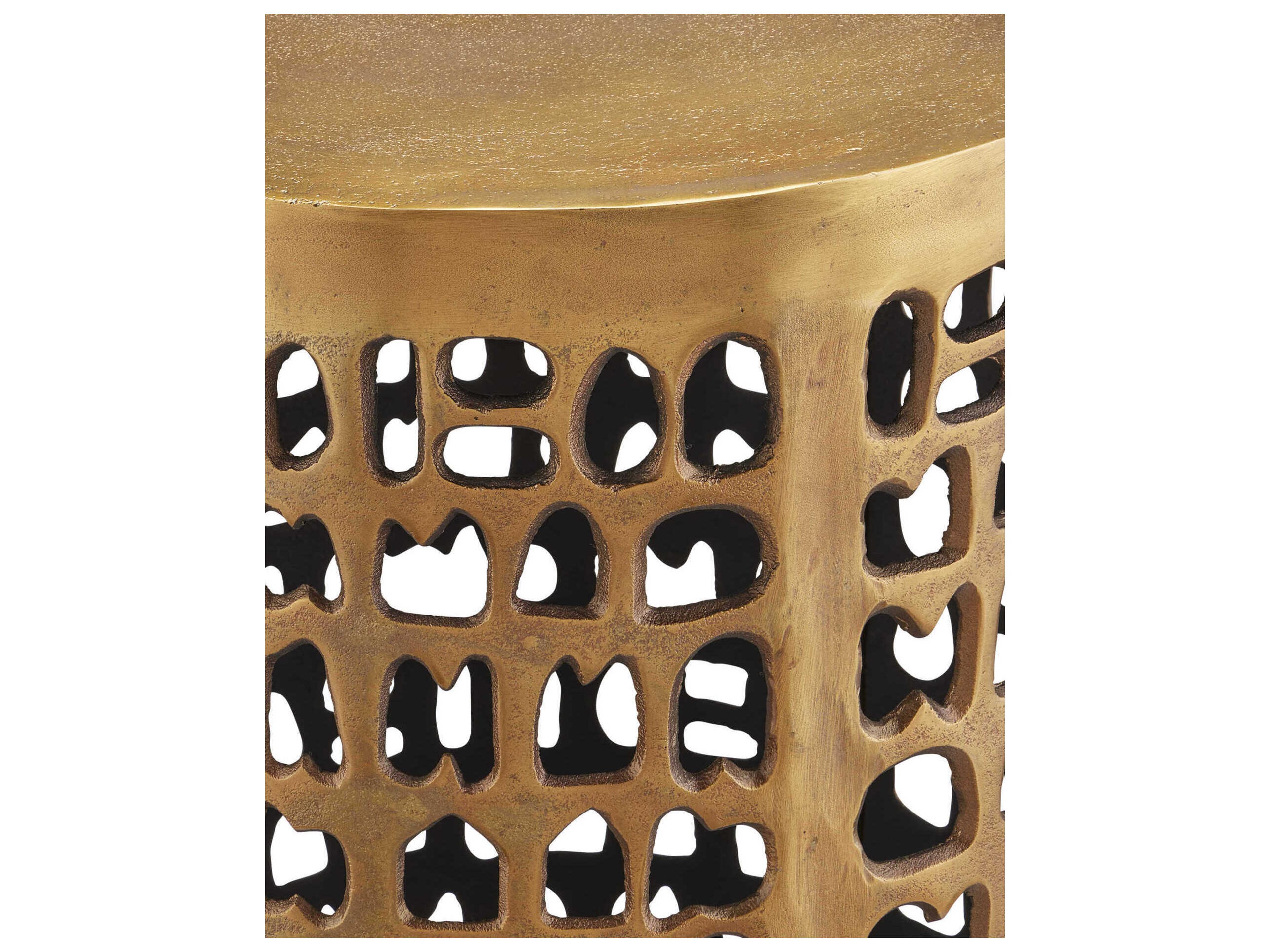 Currey & Company Alvar Round Metal End Table