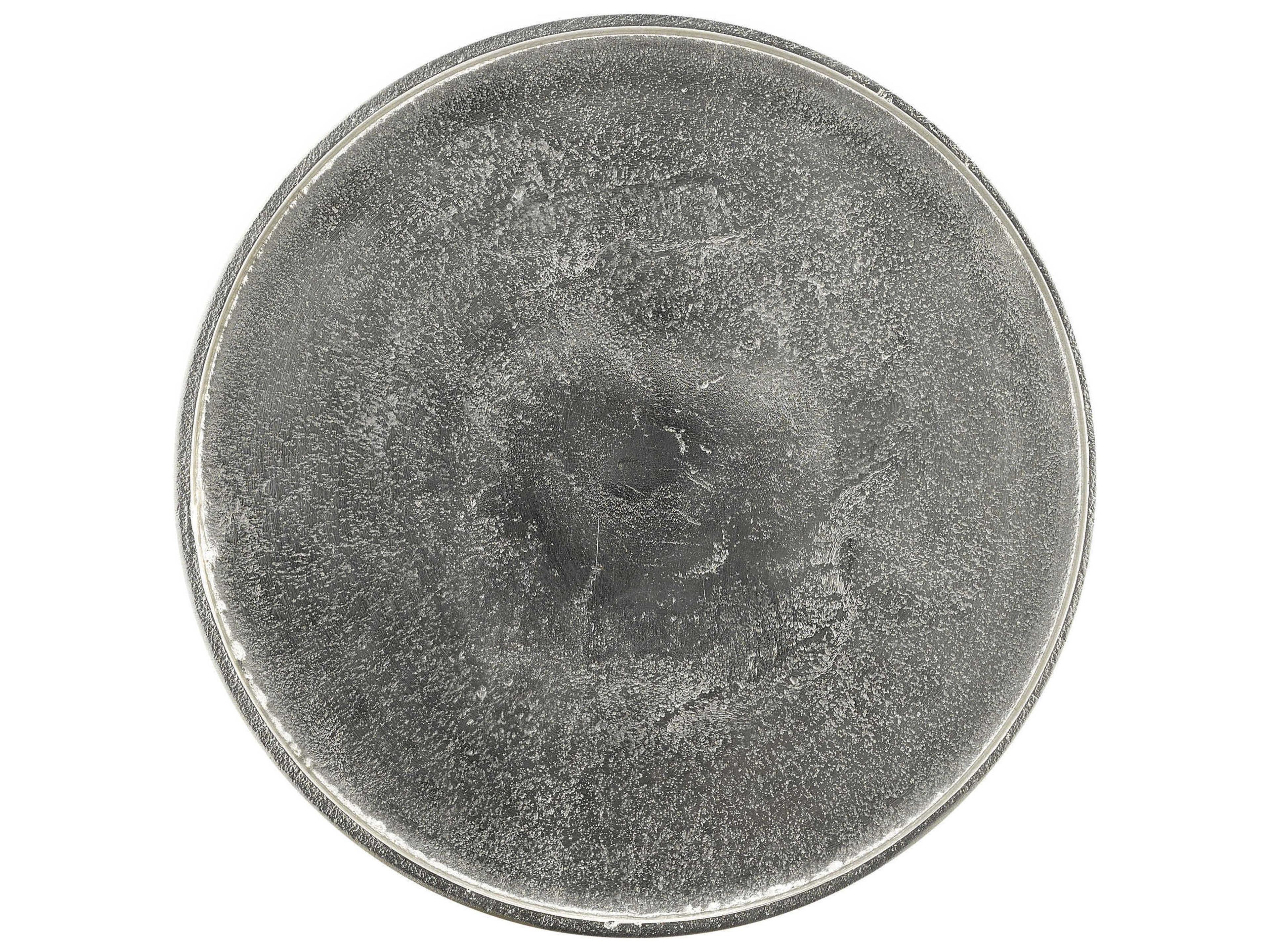 Currey & Company Piaf Round Metal Polished Nickel End Table