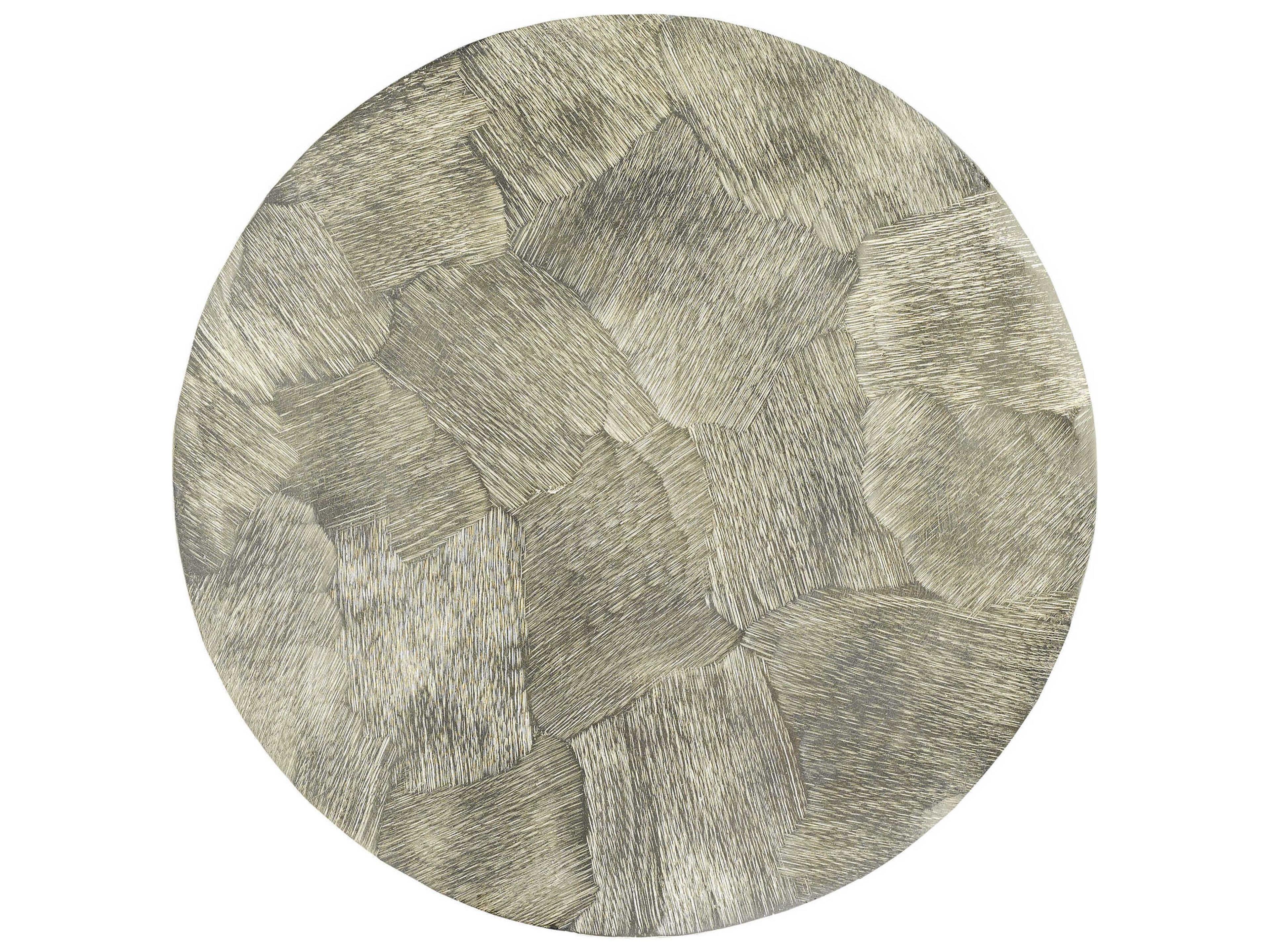 Currey & Company Talia Round Metal Champagne Gold End Table