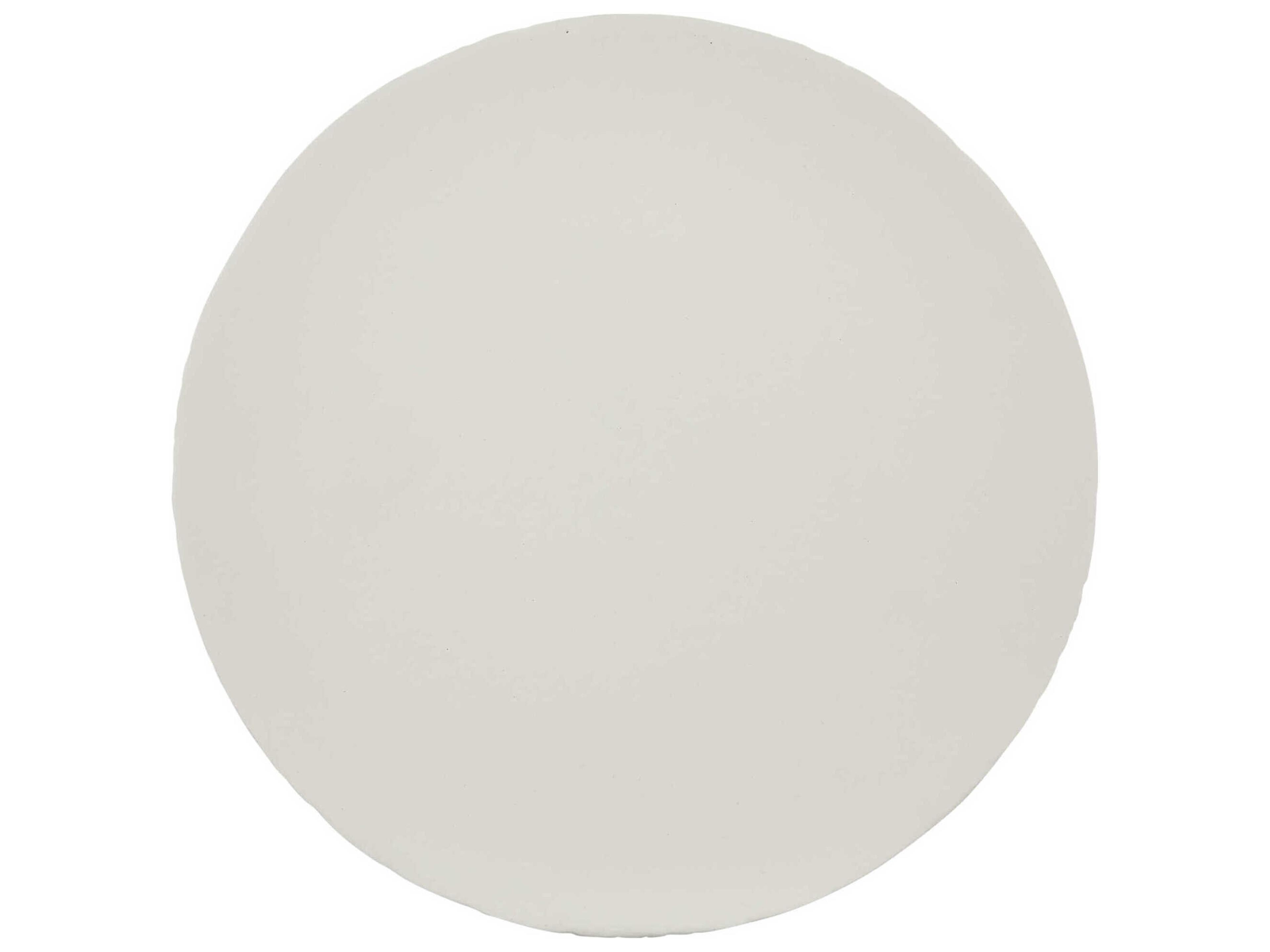 Currey & Company Gallo Round Metal Gesso White End Table