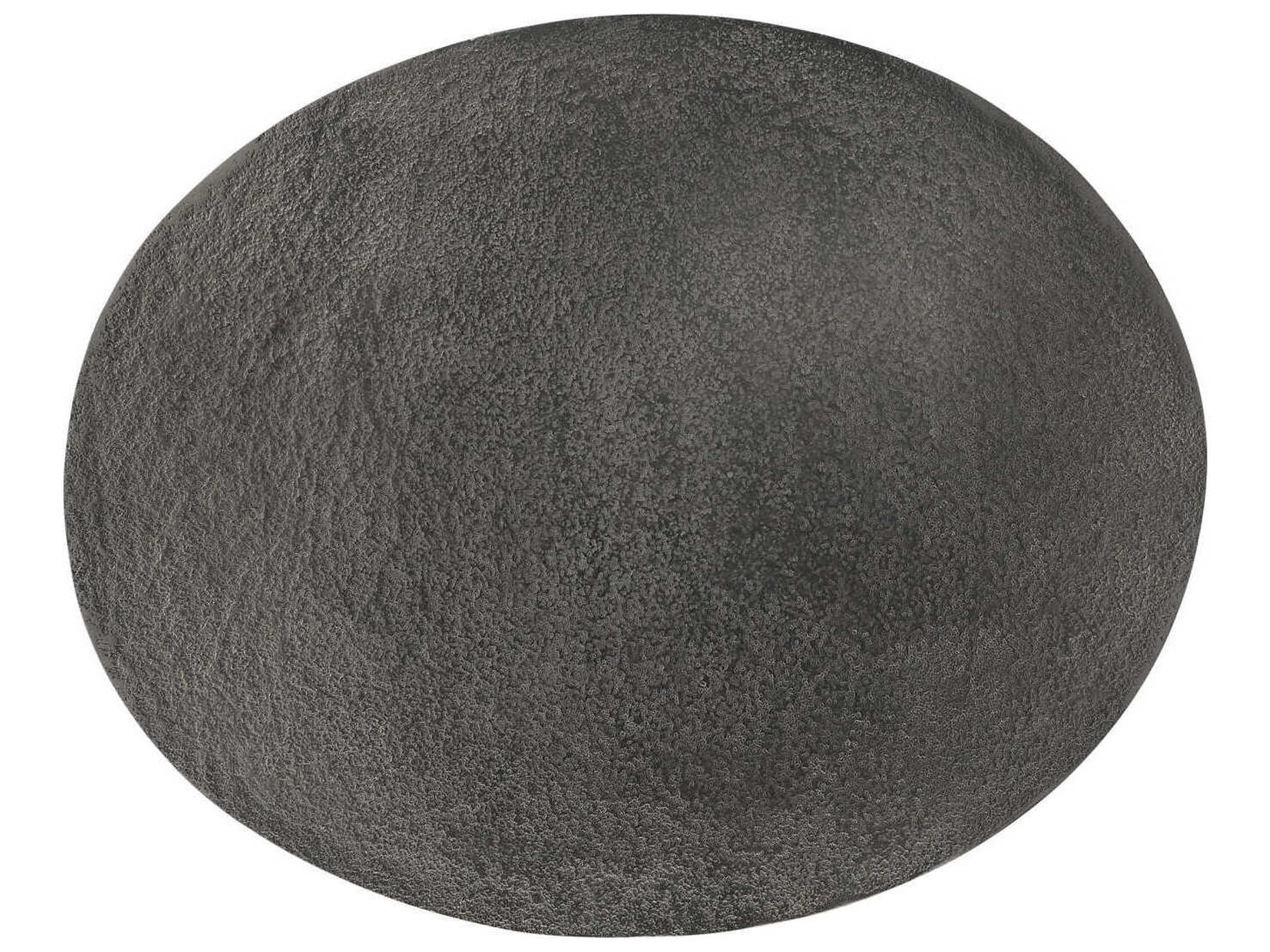 Currey & Company Ishaan Oval Metal Black Nickel End Table