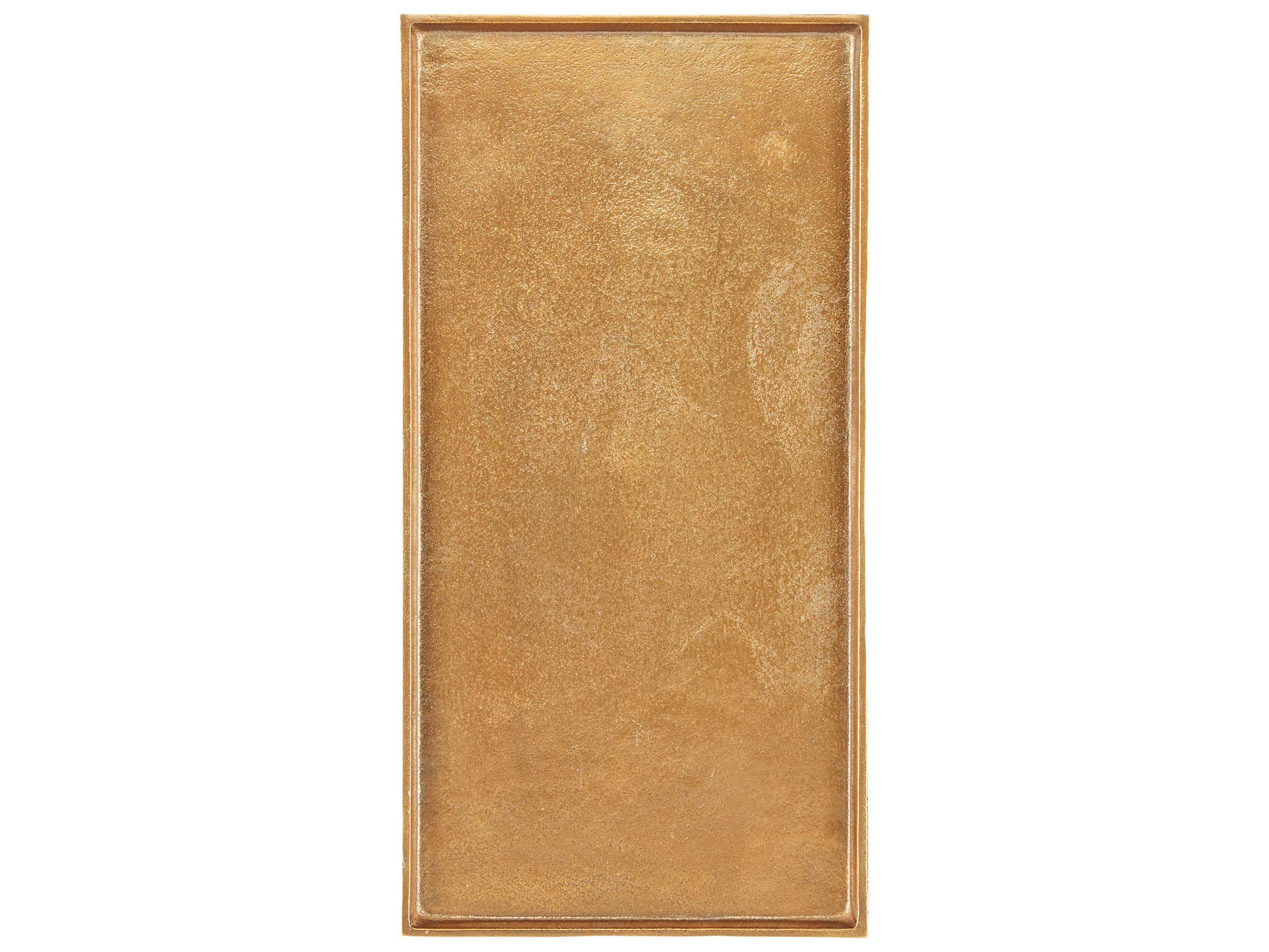 Currey & Company Boyles Rectangular Metal Antique Brass Black End Table