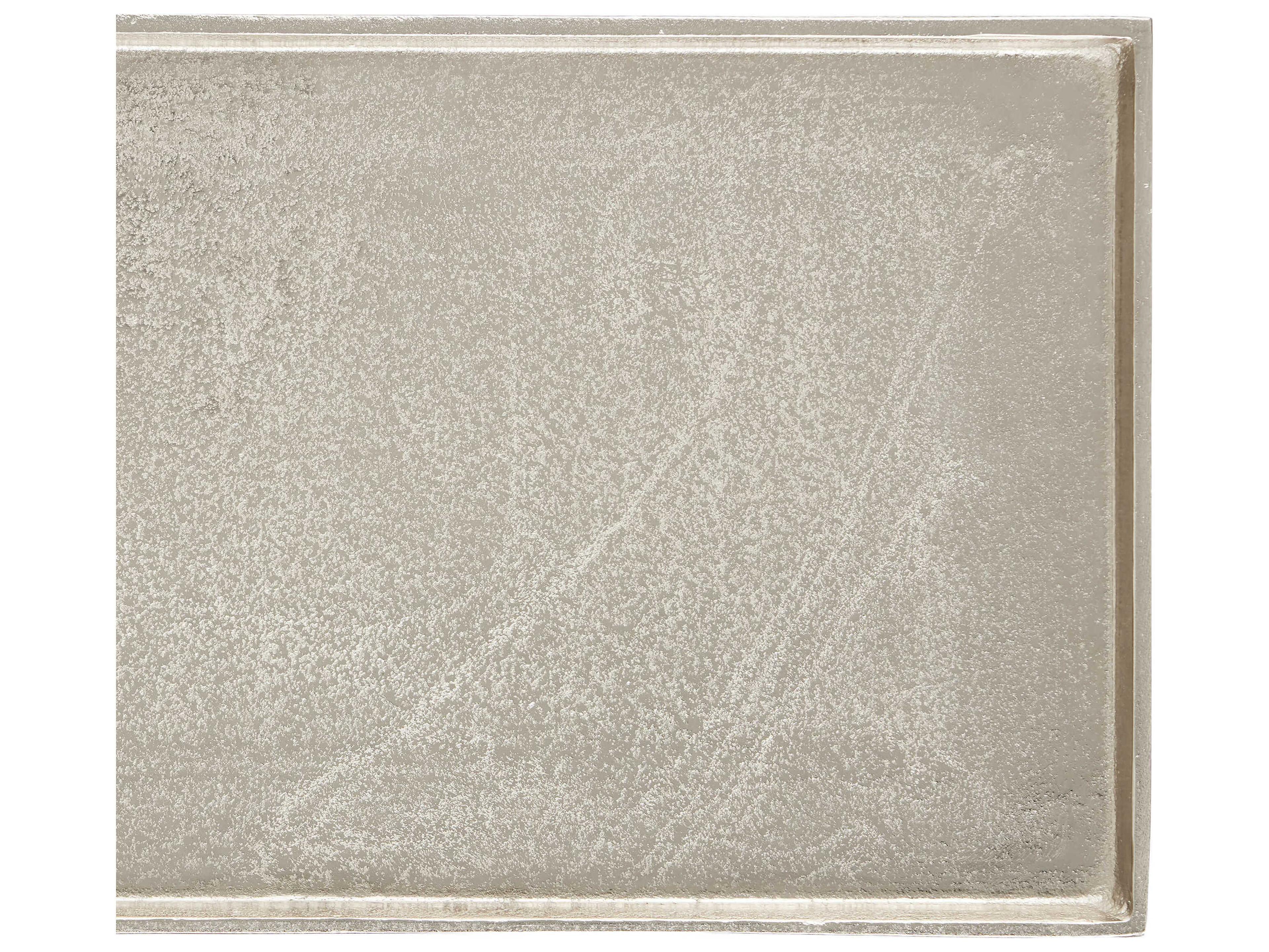 Currey & Company Boyles Rectangular Metal Nickel Black End Table