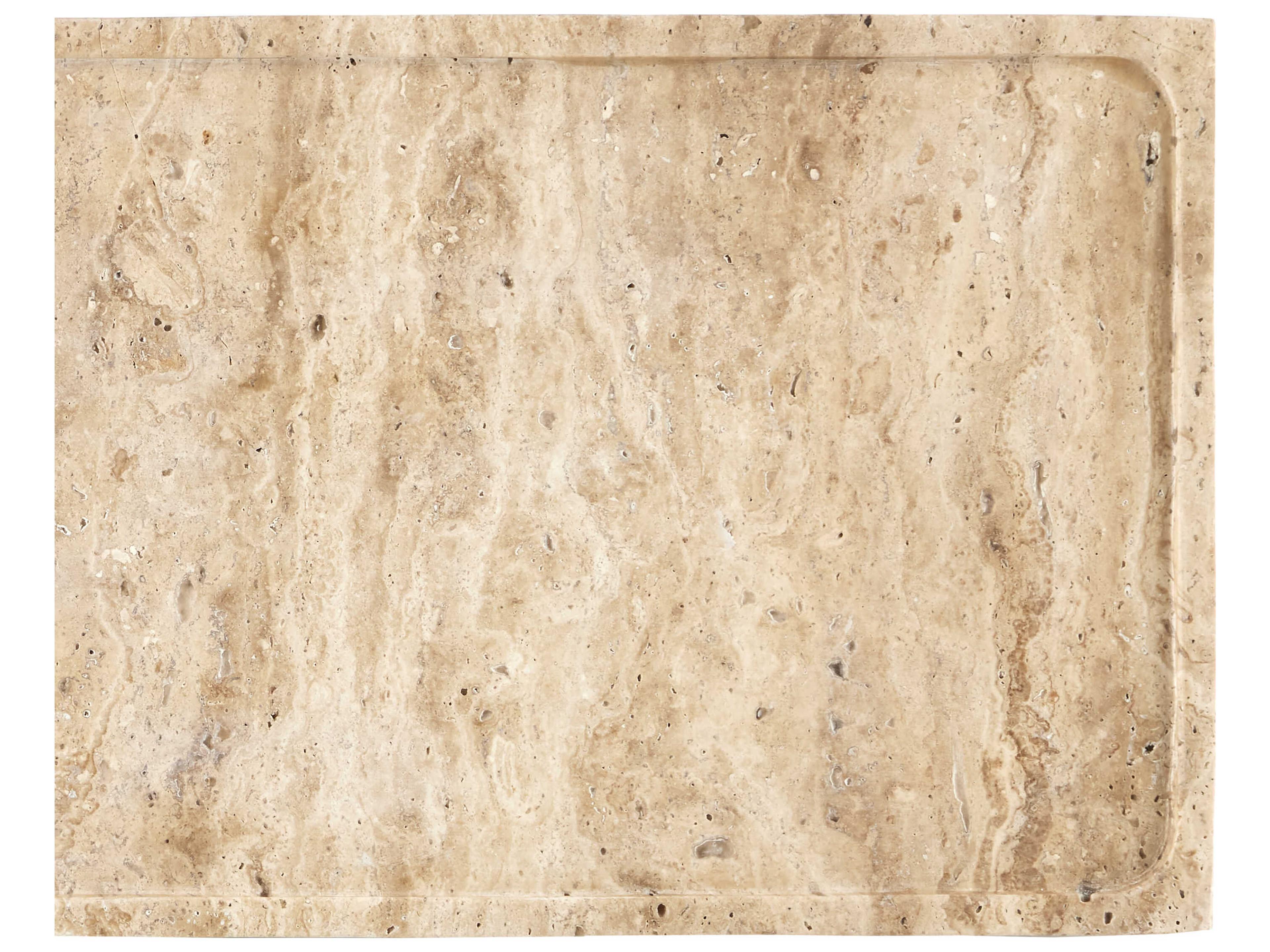 Currey & Company Boyles Rectangular Stone Natural Black End Table