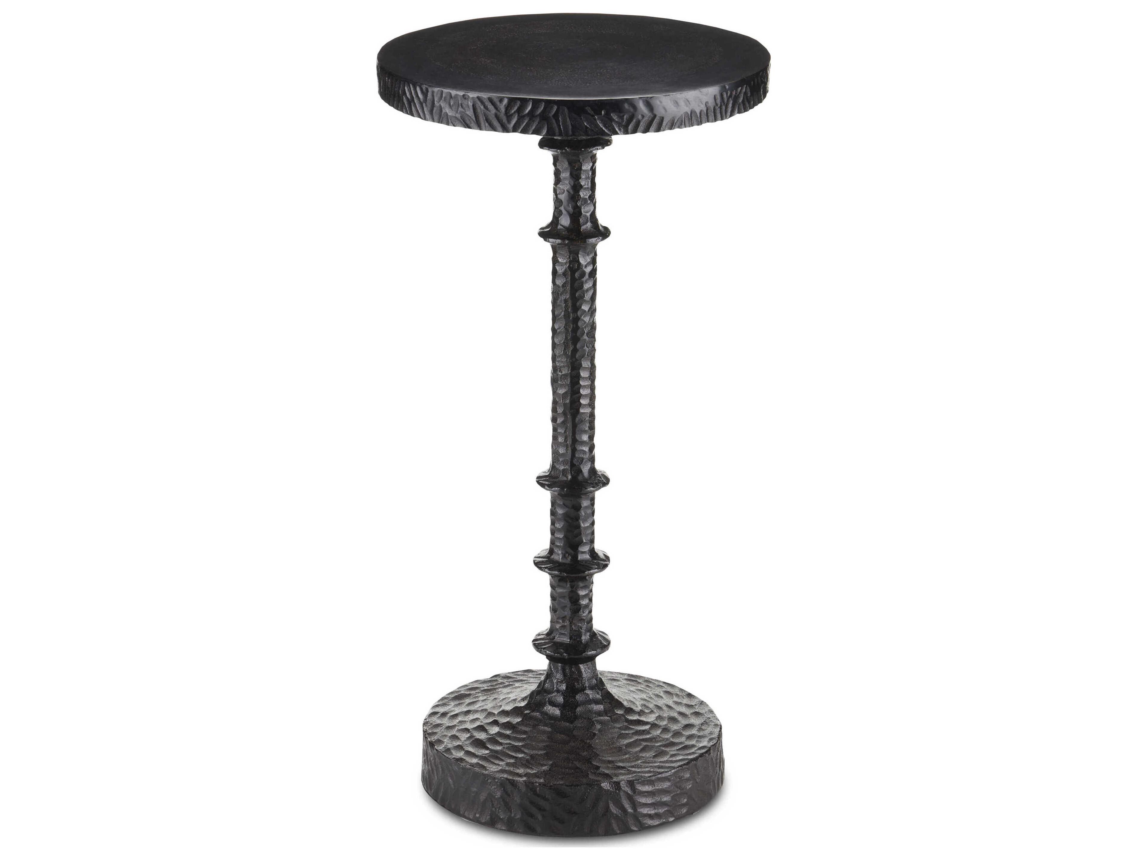 Gallo Round Metal Bronze End Table