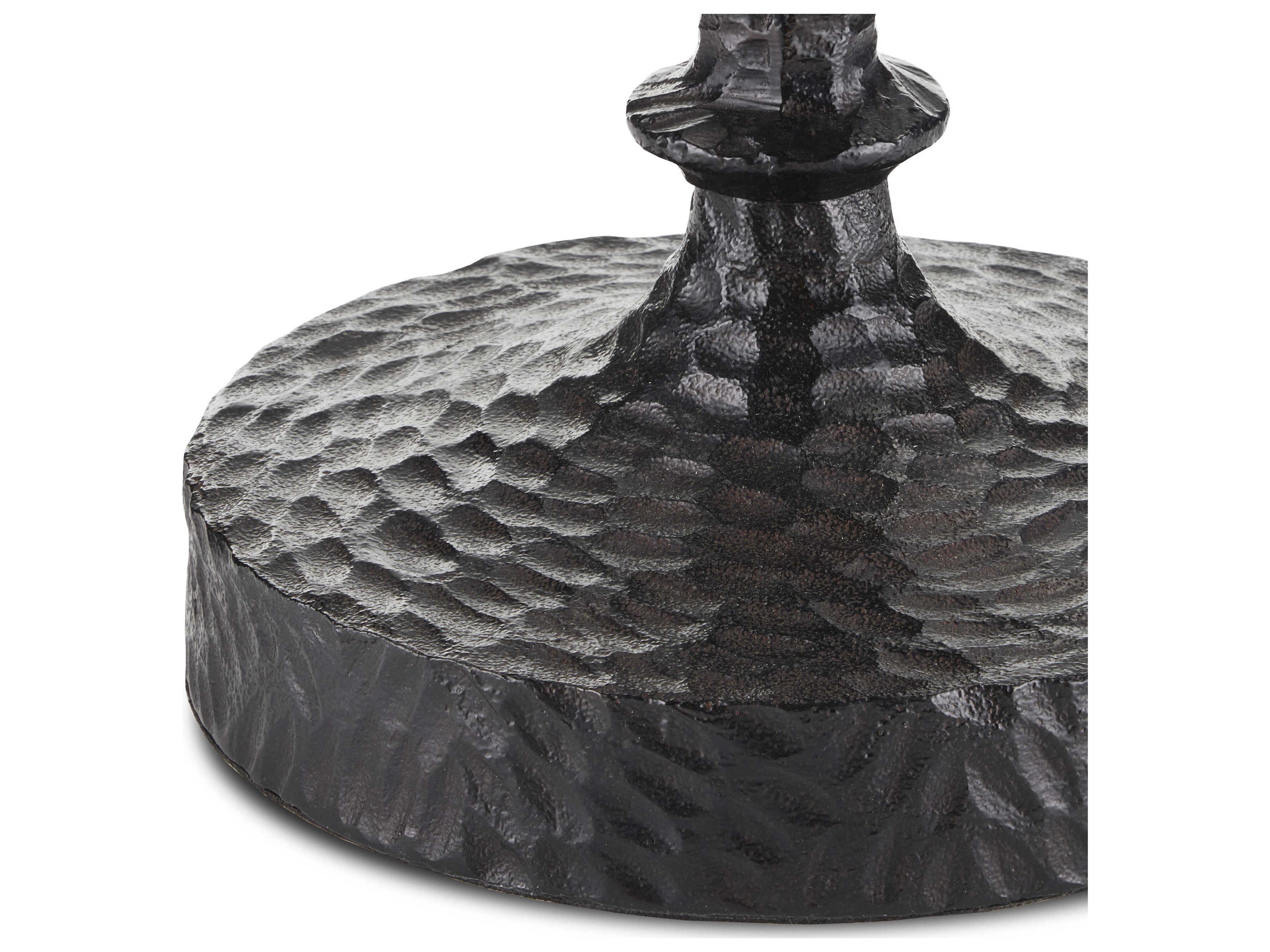 Currey & Company Gallo Round Metal Bronze End Table