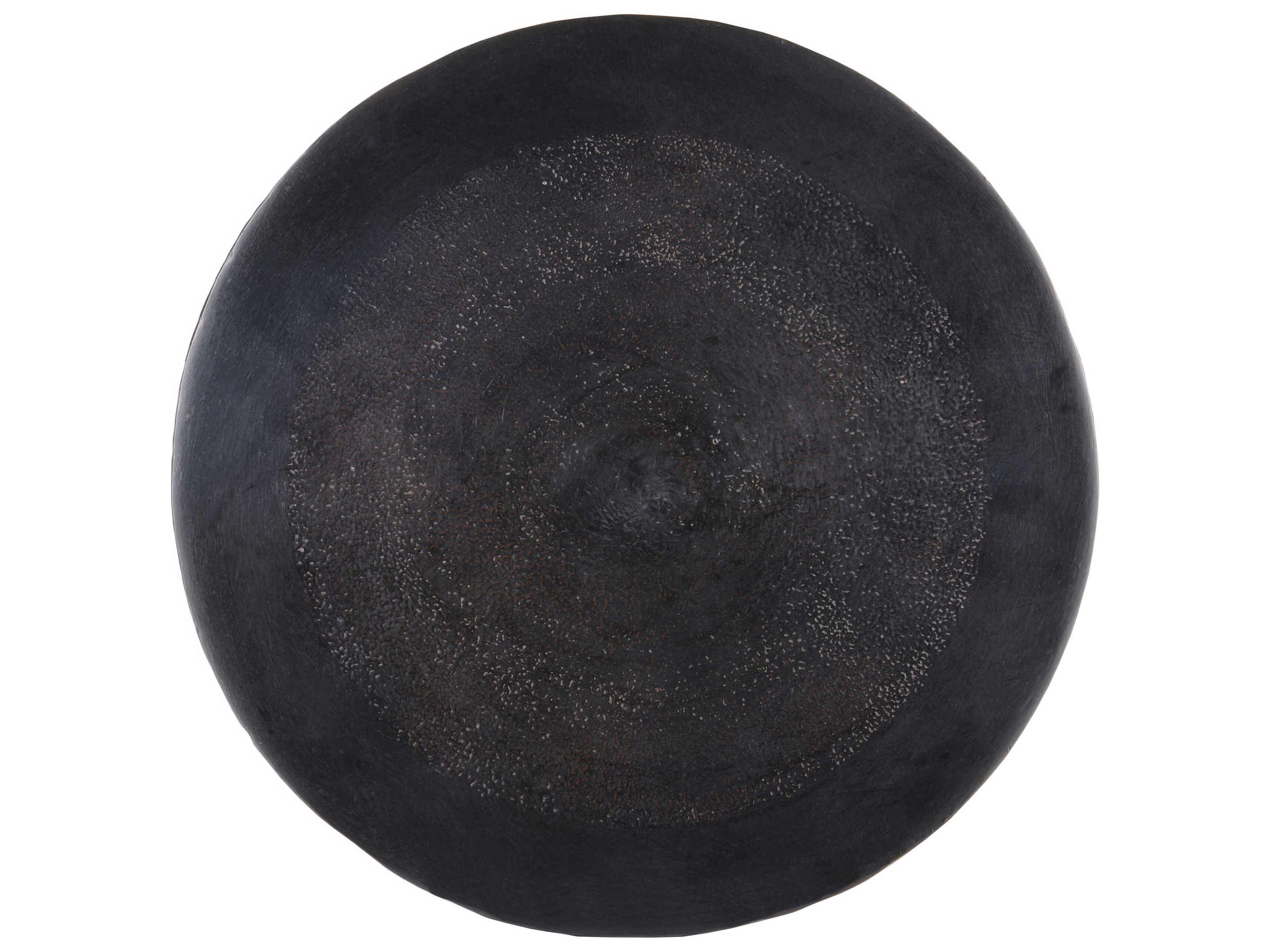 Currey & Company Gallo Round Metal Bronze End Table