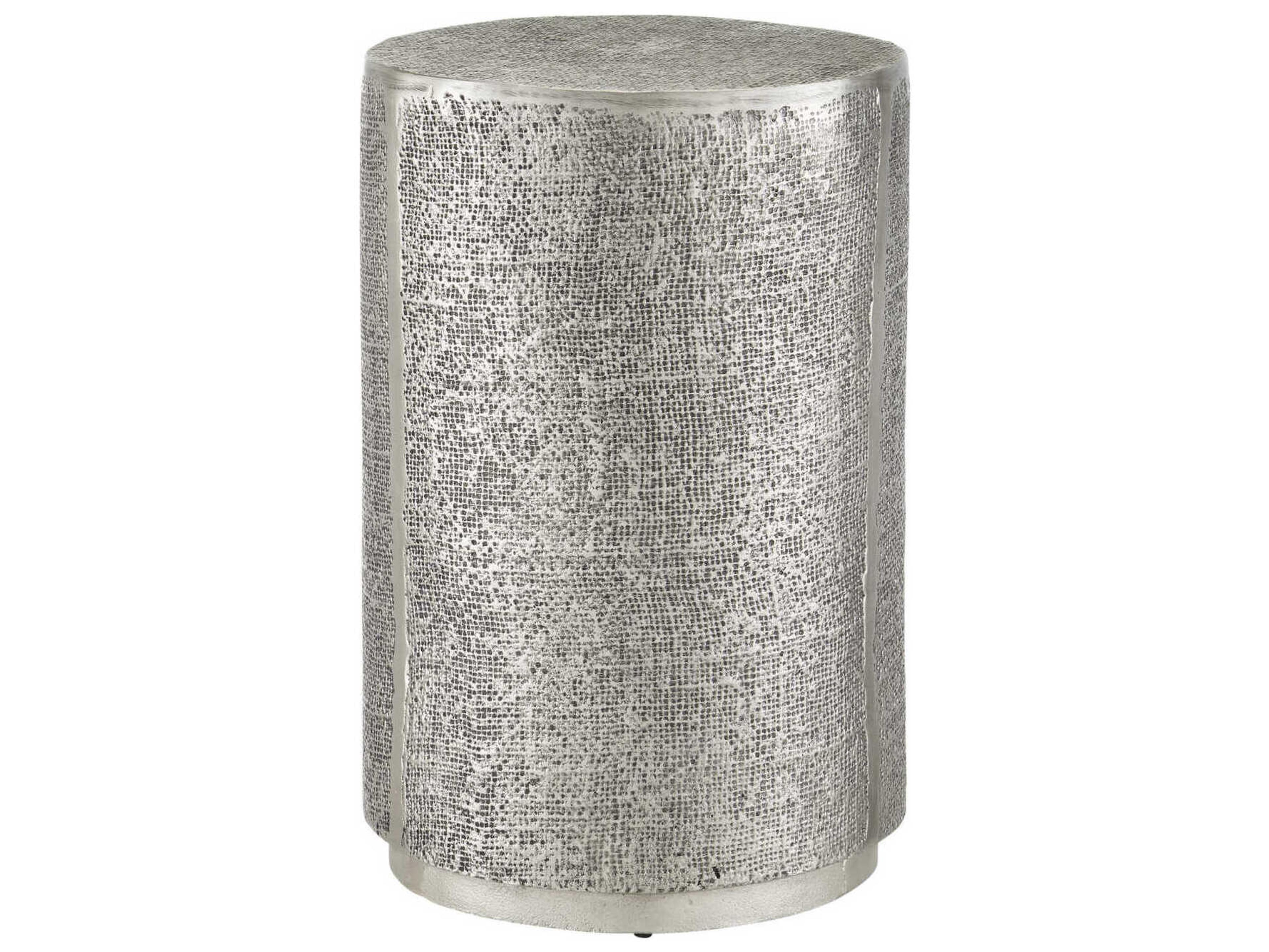 Kabeen Accent Table Textured Silver