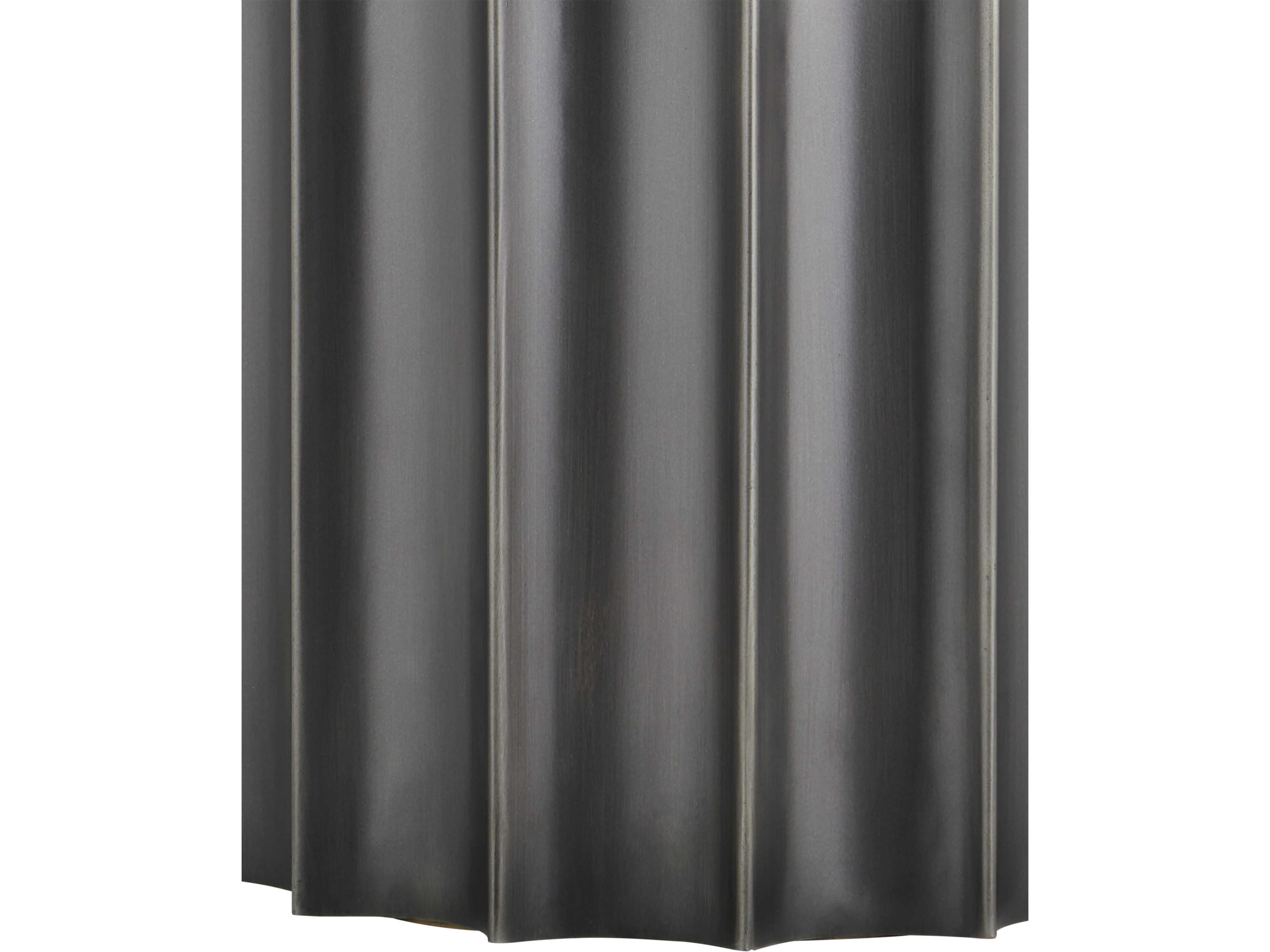 Currey & Company Kanti 11" Round Metal Graphite End Table