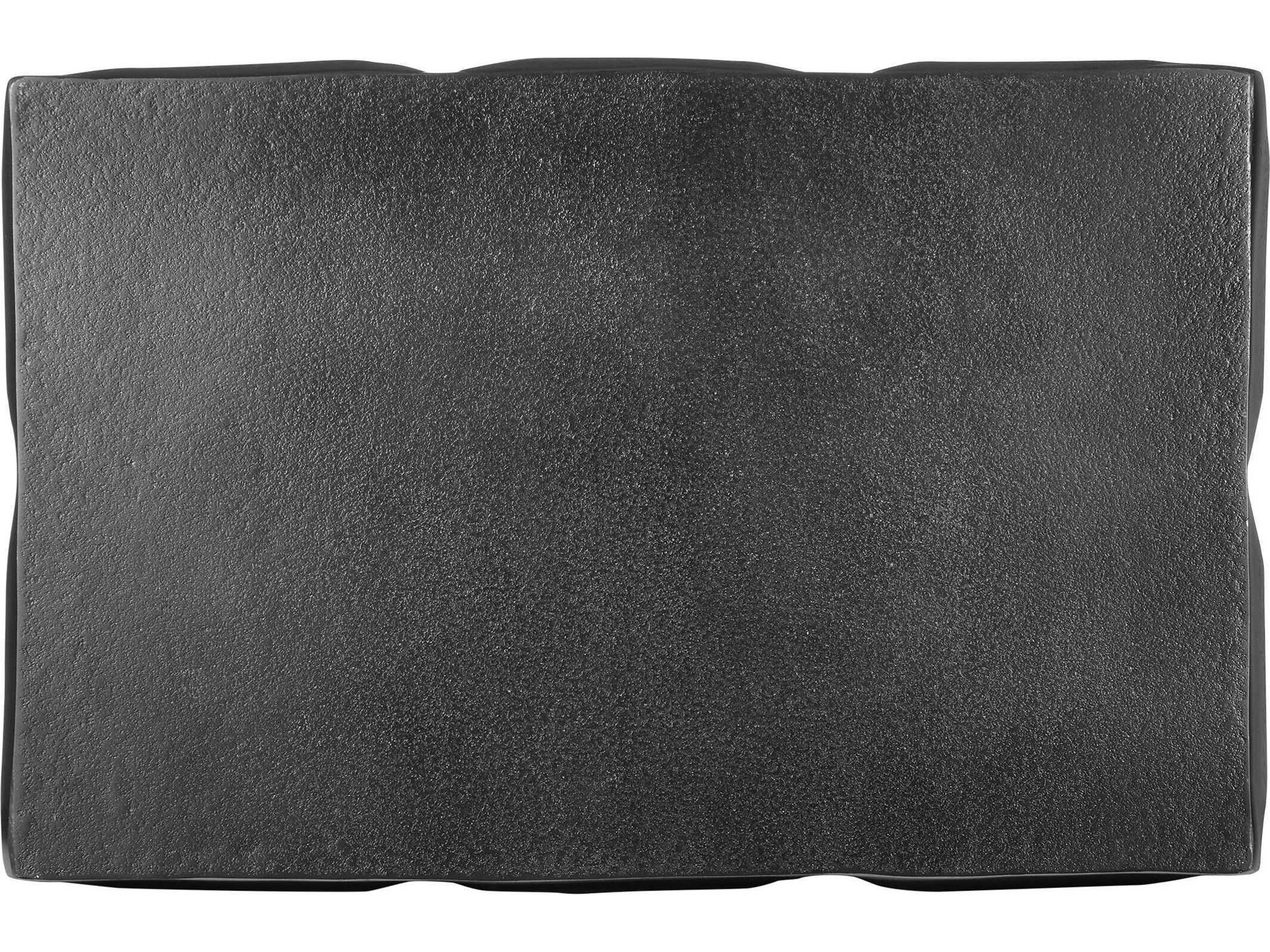 Currey & Company Bower Rectangular Metal Black Nickel End Table