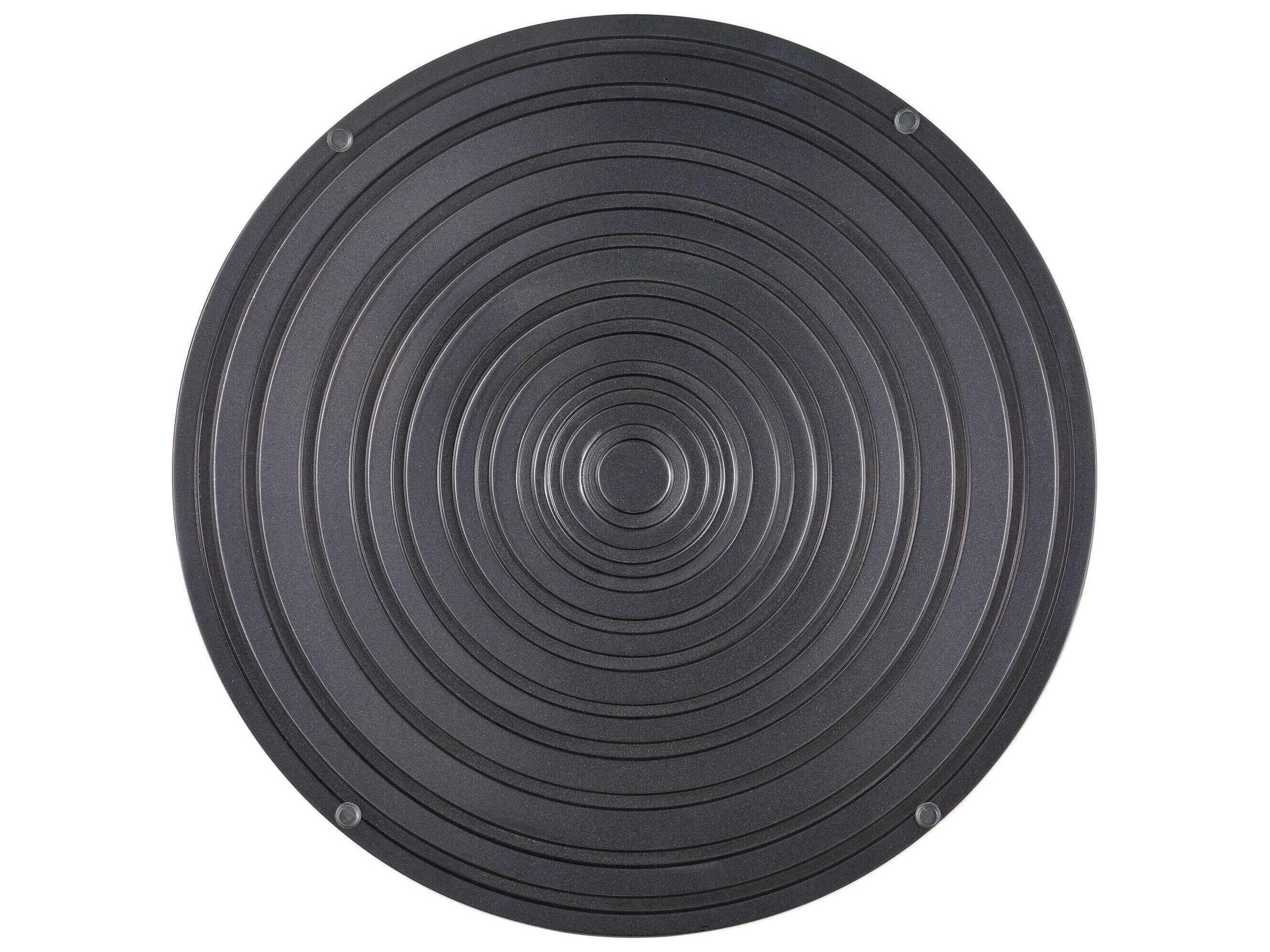 Currey & Company Erno Round Glass Black Nickel End Table