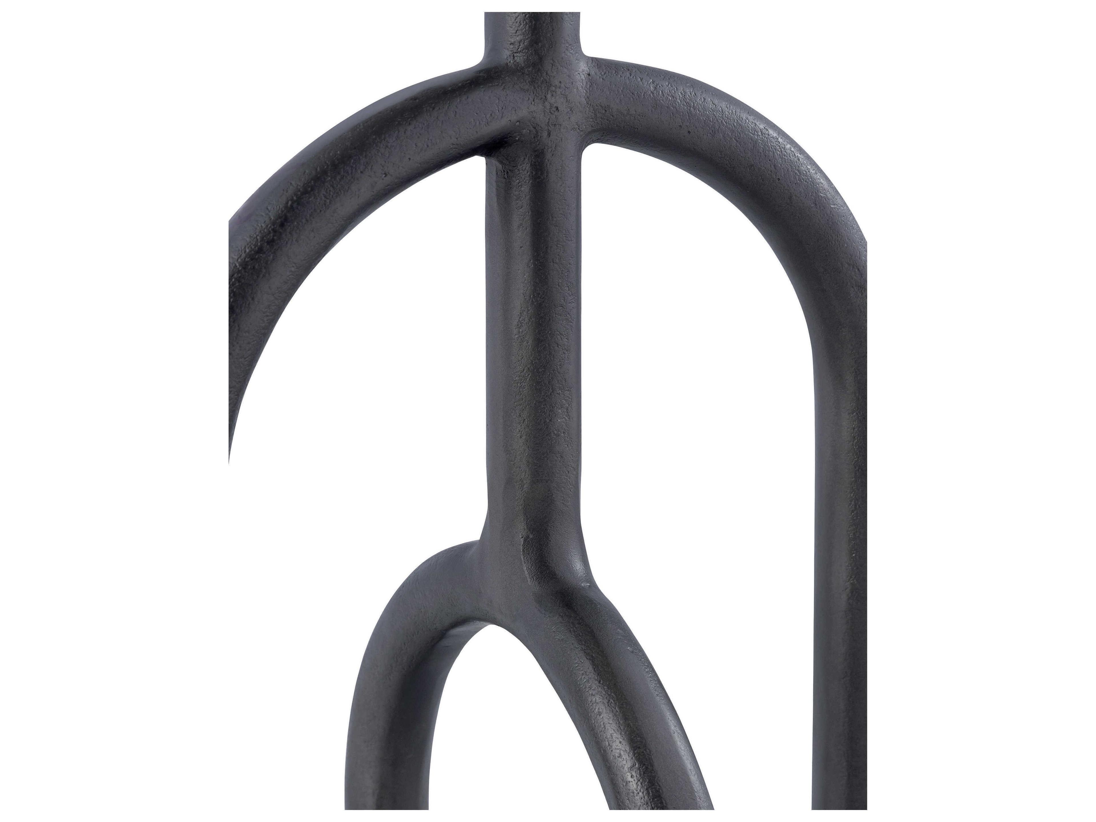 Currey & Company Grove Round Glass Black Nickel End Table