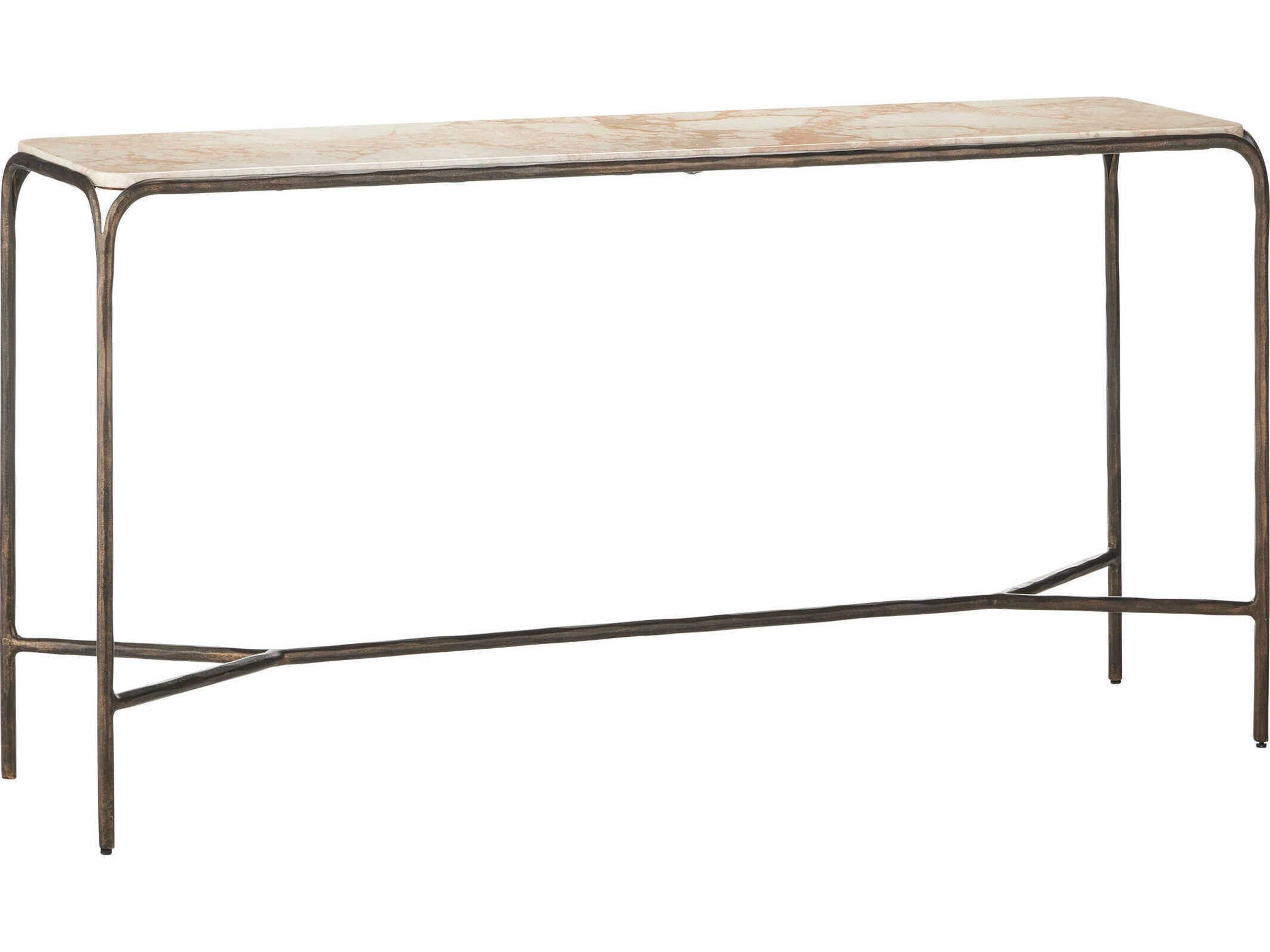 Crema Rectangular Marble Console Table