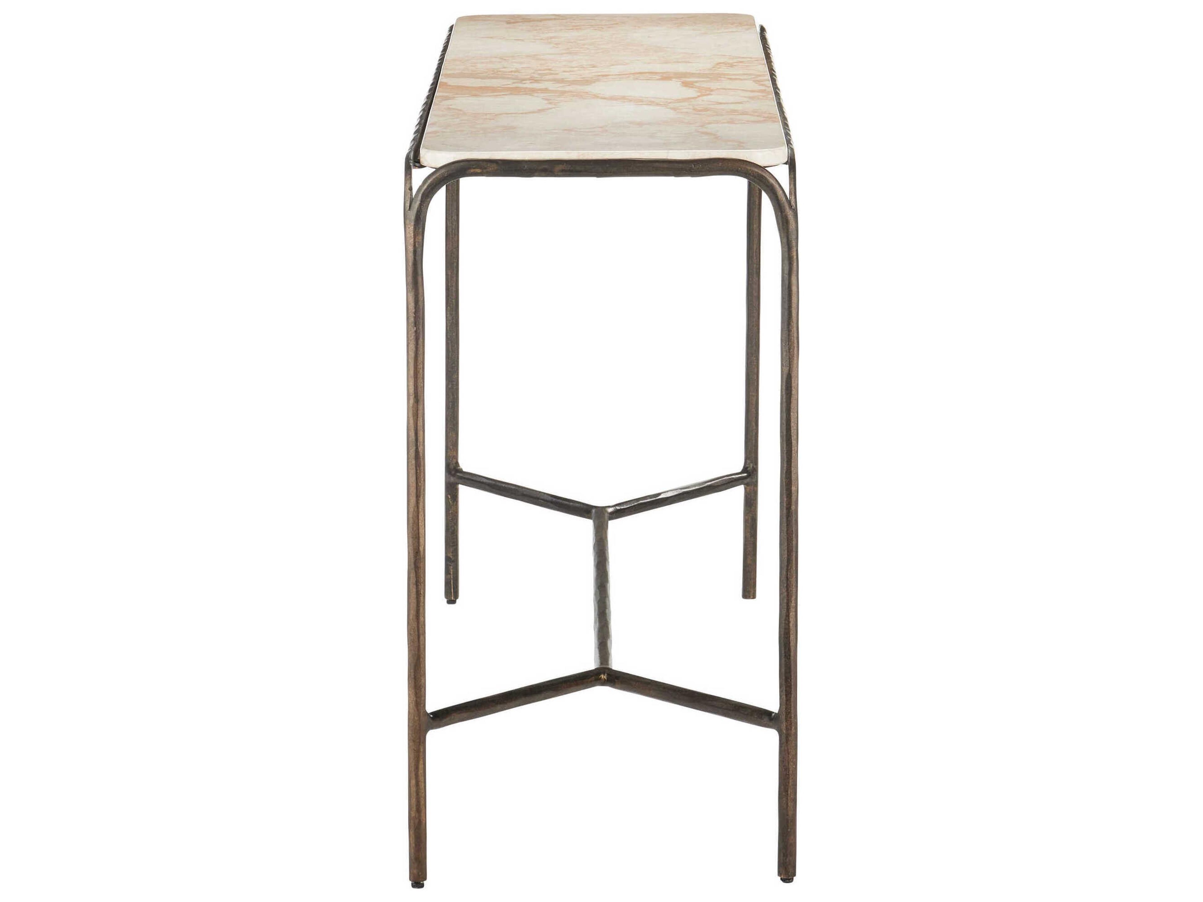 Currey & Company Crema Rectangular Marble Console Table