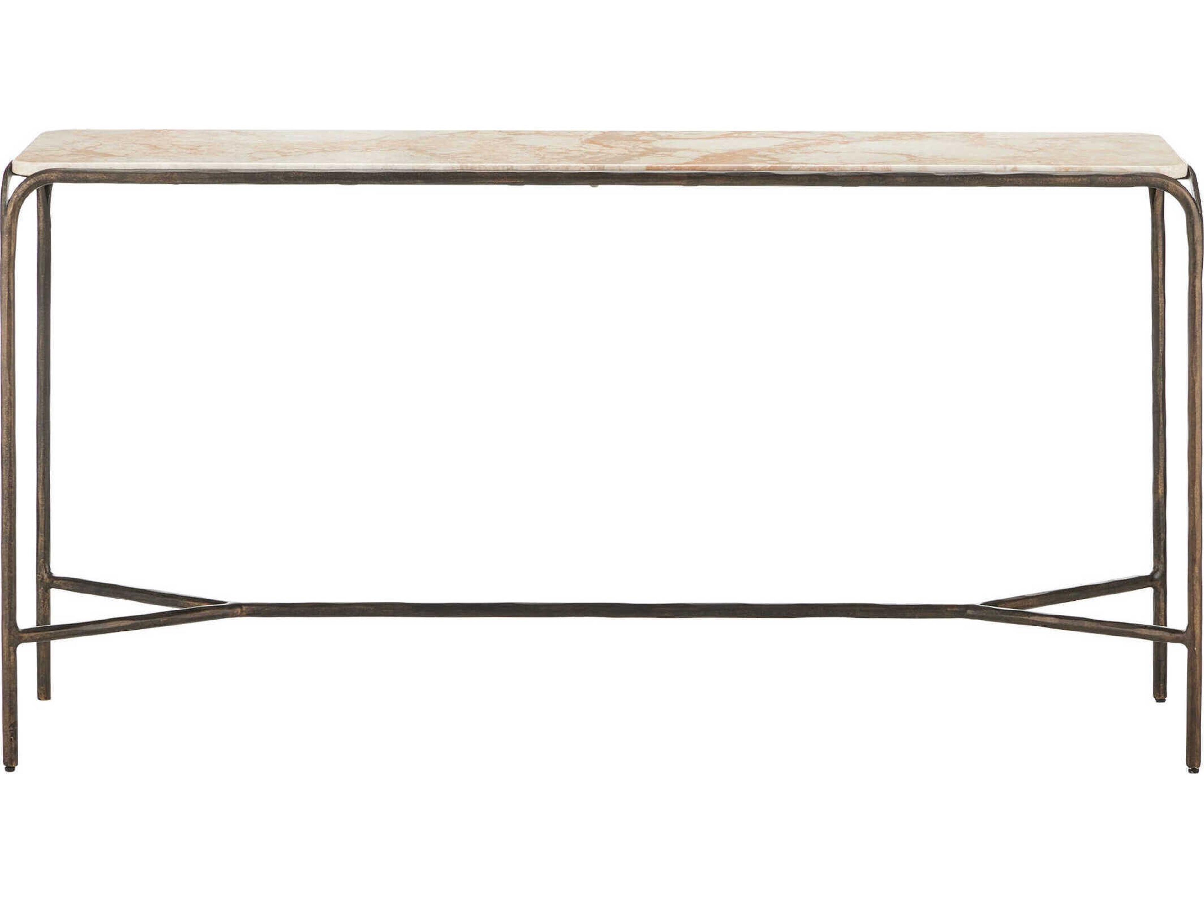 Currey & Company Crema Rectangular Marble Console Table