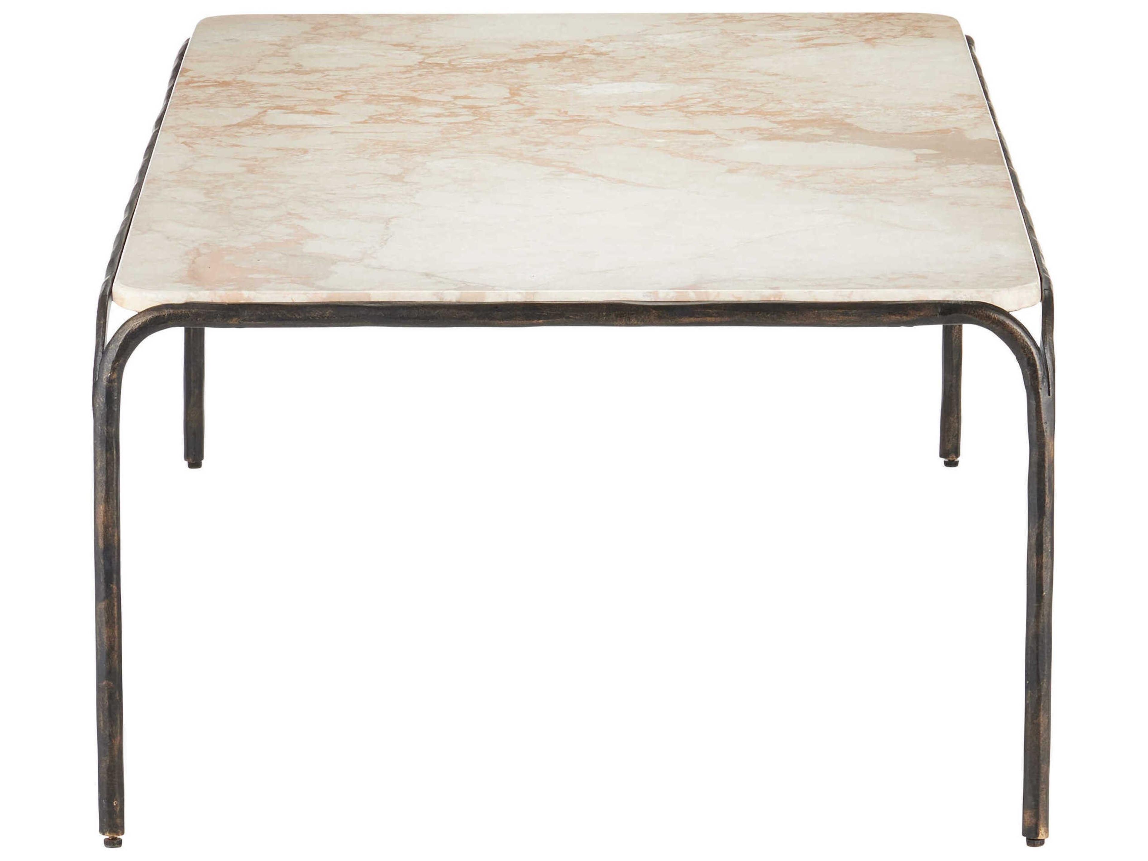 Currey & Company Crema Rectangular Marble Coffee Table