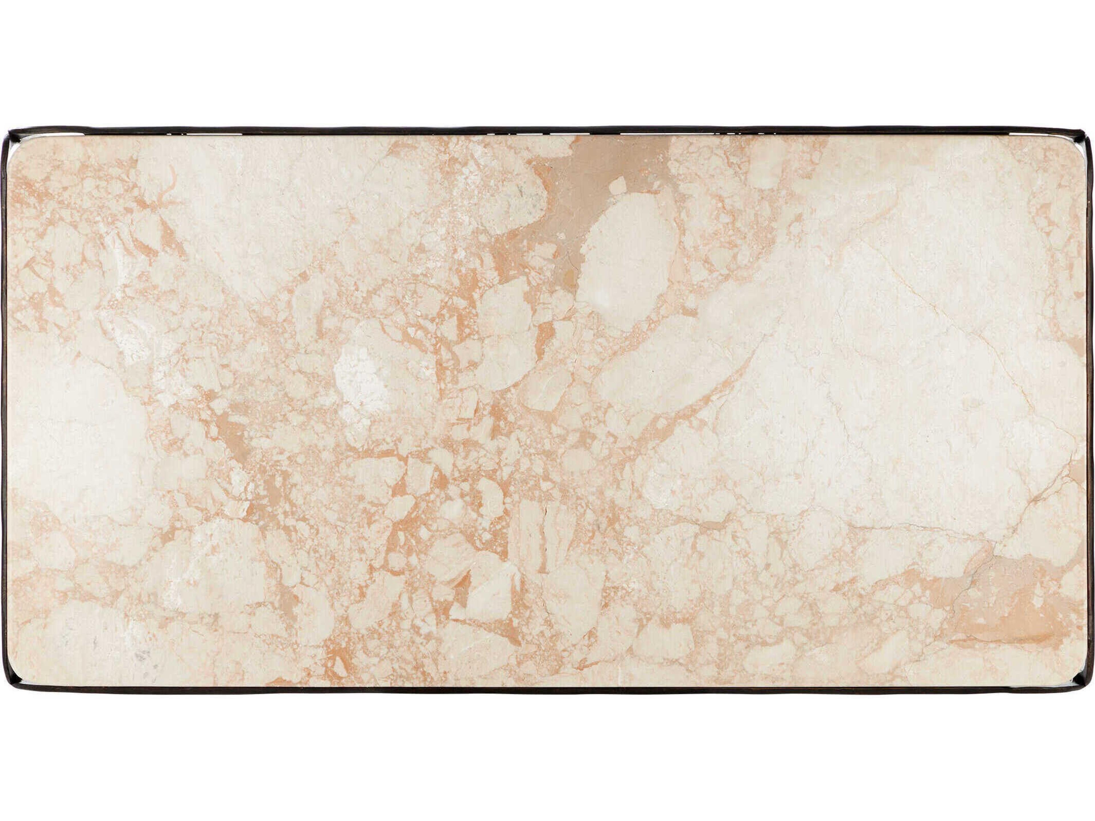 Currey & Company Crema Rectangular Marble Coffee Table